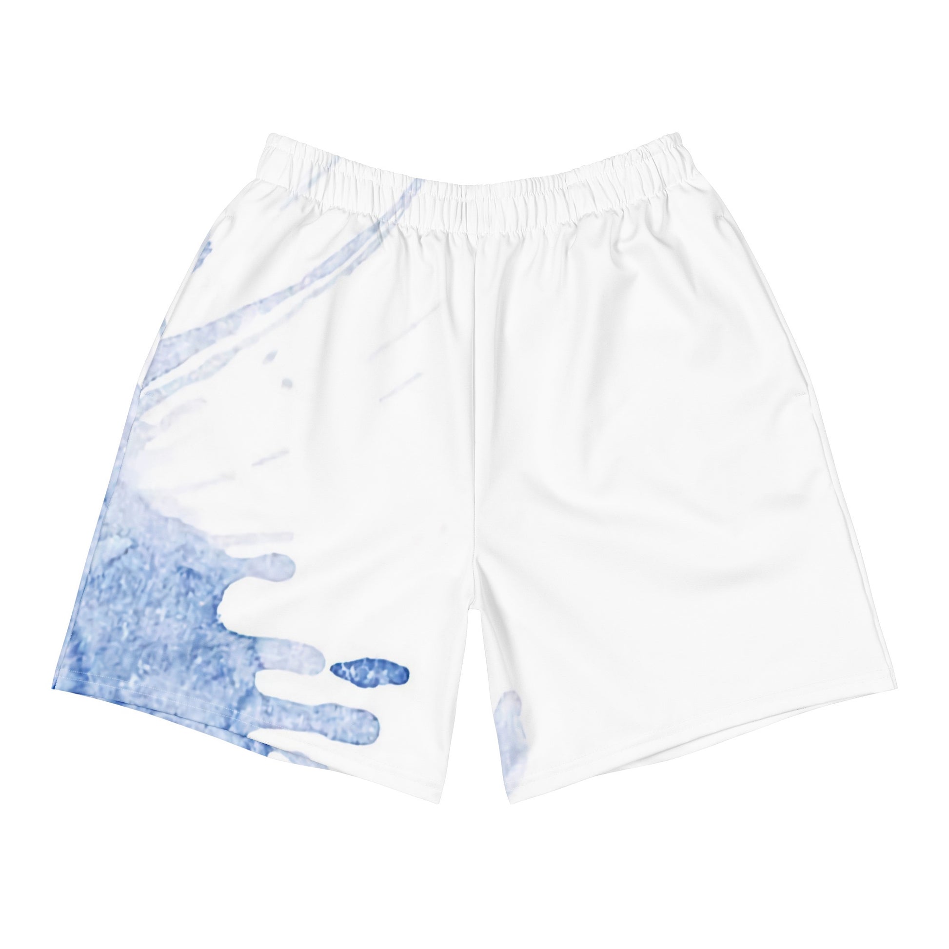 Watercolour Blue Splash - Unisex Athletic Shorts - iSAW Company
