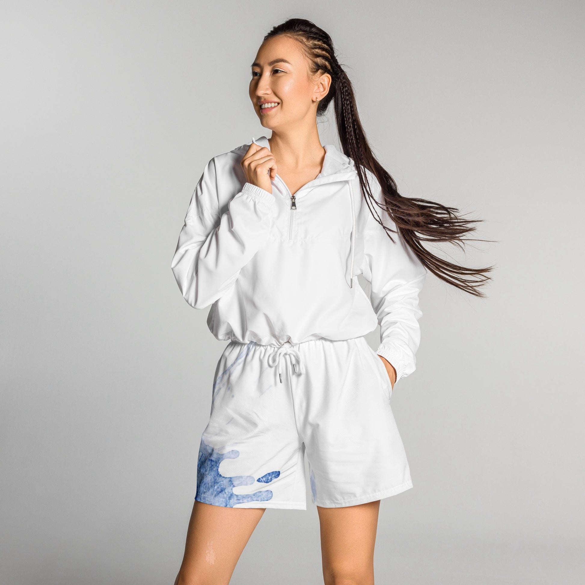 Watercolour Blue Splash - Unisex Athletic Shorts - iSAW Company