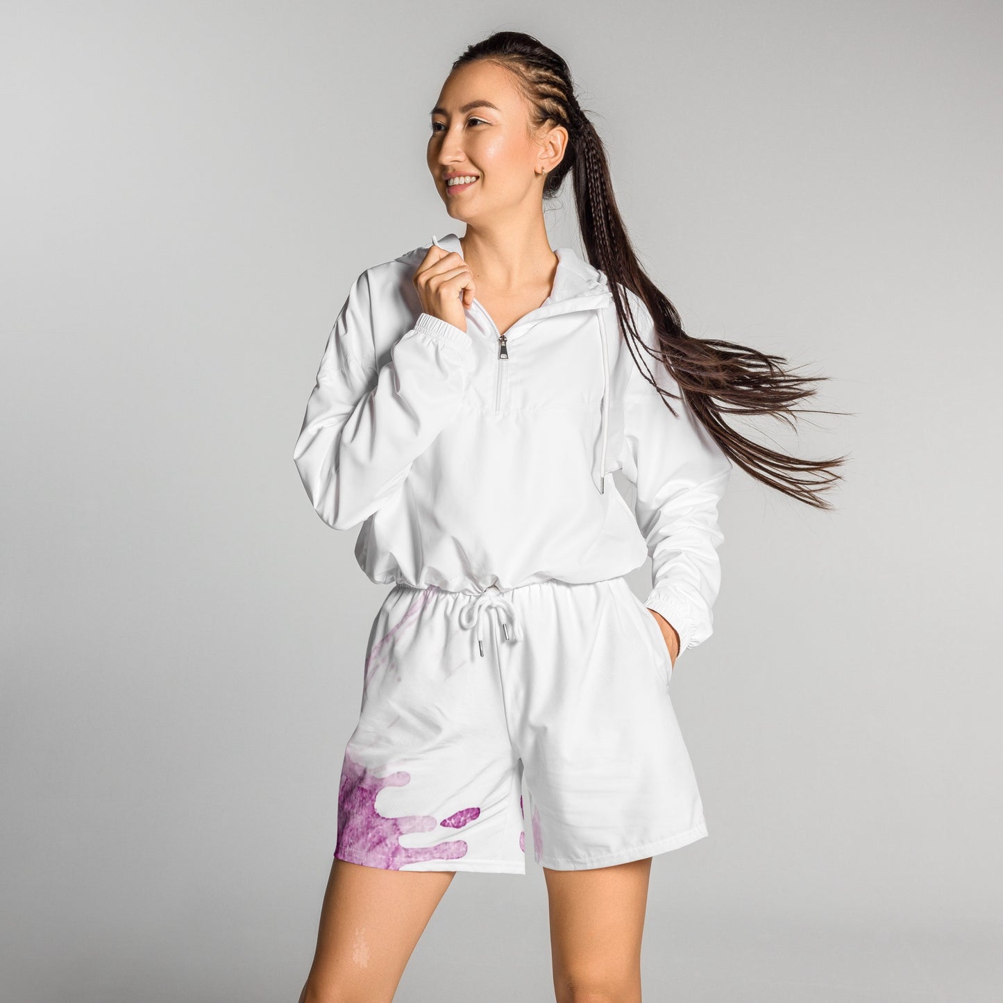 Watercolour Pink Splash - Unisex Athletic Shorts - iSAW Company