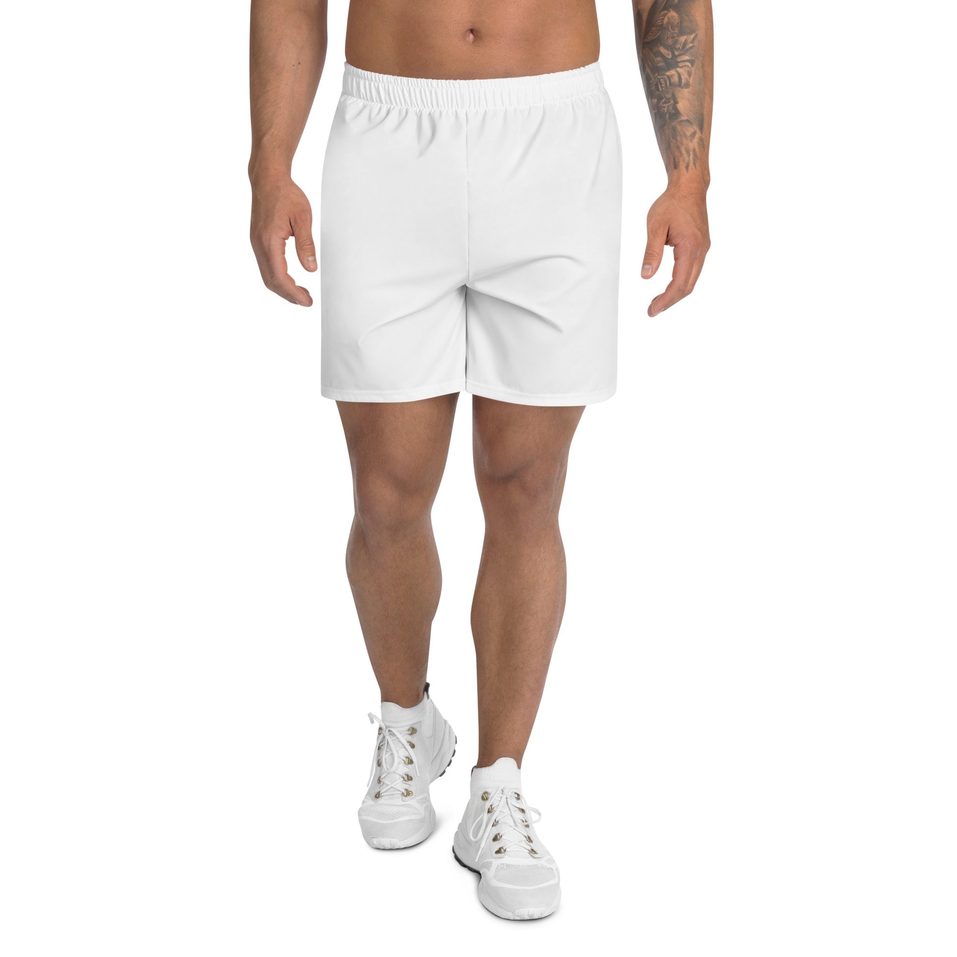 iSAW Unisex White Athletic Shorts - iSAW Company
