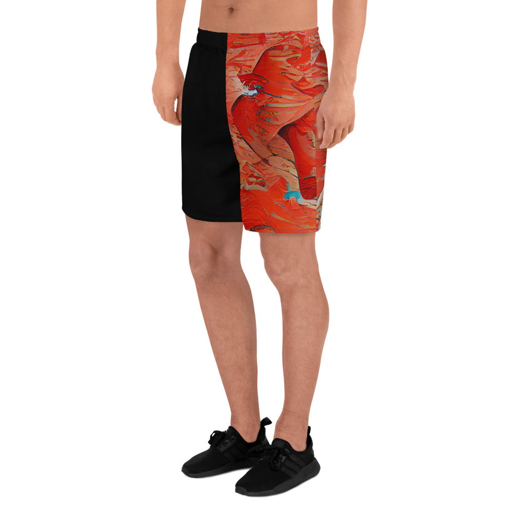 Half Black Half Hónghǎi - Mens Athletic Shorts - iSAW Company