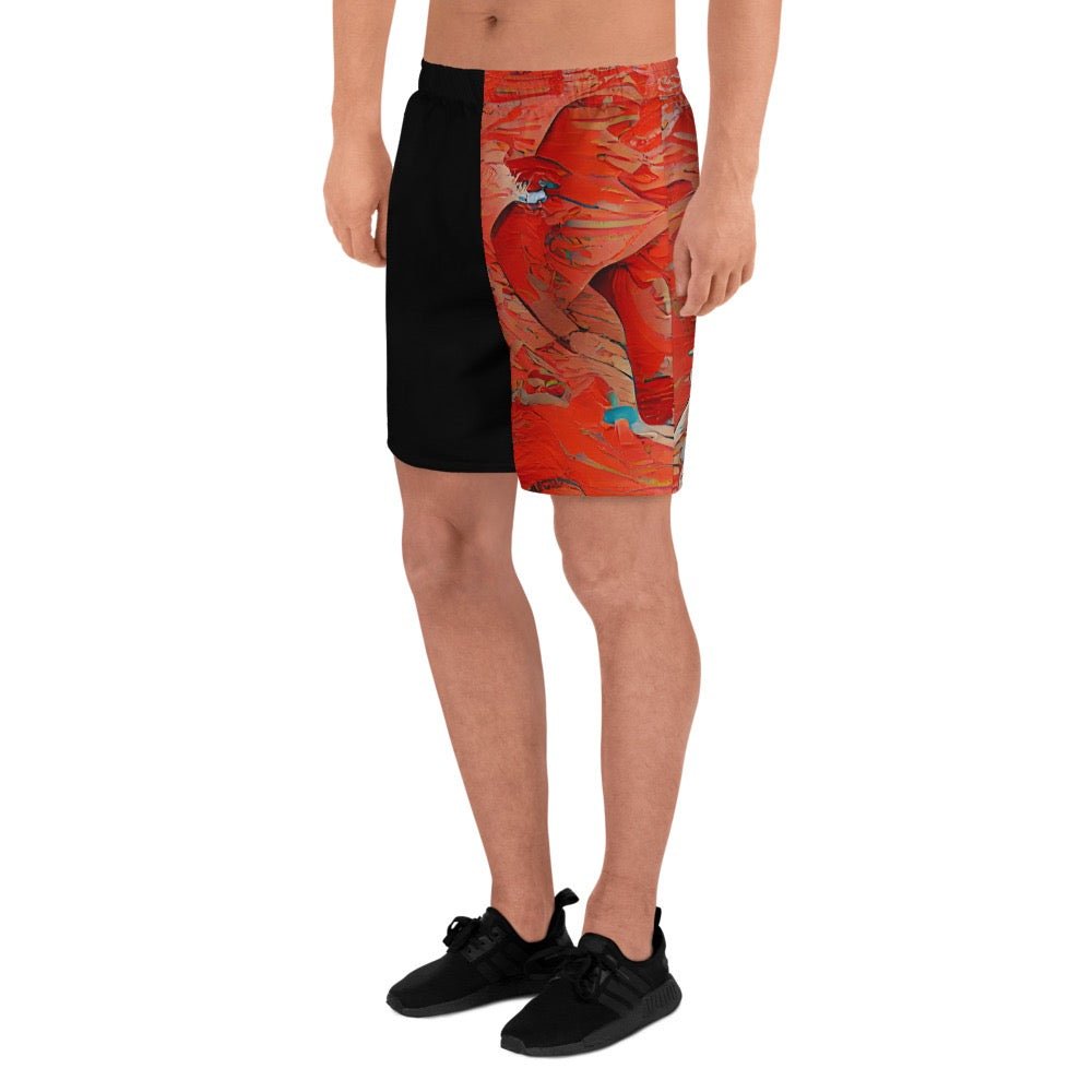 Half Black Half Hónghǎi - Unisex Athletic Shorts - iSAW Company