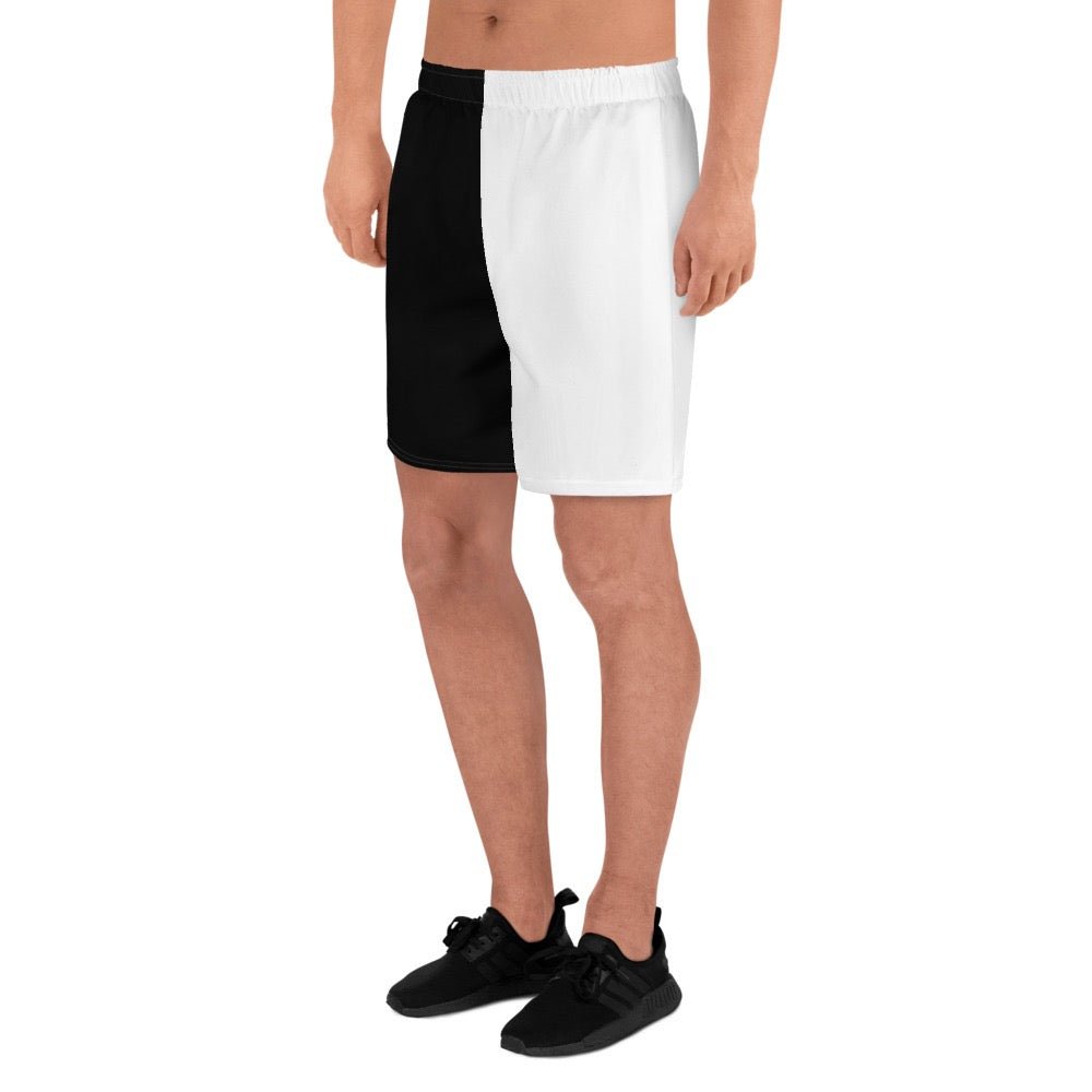 Half Black Half White - Unisex Athletic Shorts - iSAW Company