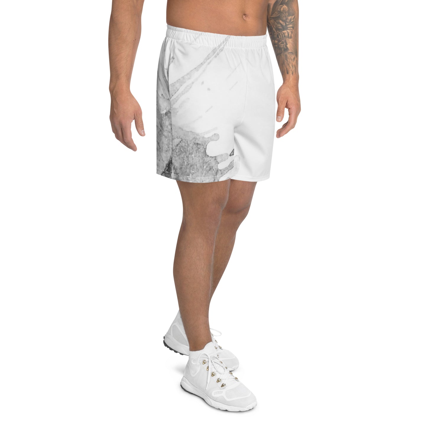 Watercolour Grey Splash - Unisex Athletic Shorts - iSAW Company