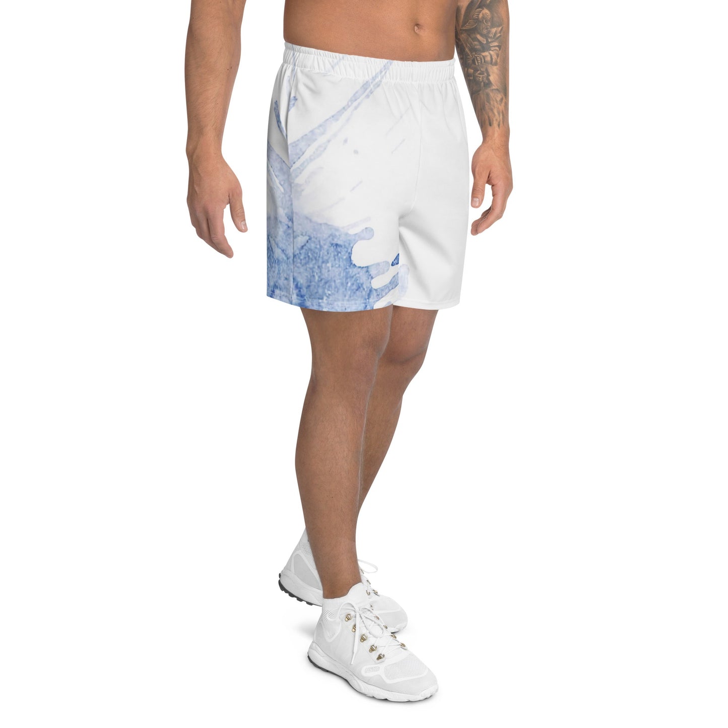 Watercolour Blue Splash - Unisex Athletic Shorts - iSAW Company
