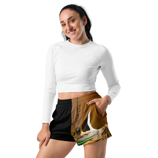 Half Black Half Gāolàng - Womens Athletic Shorts - iSAW Company