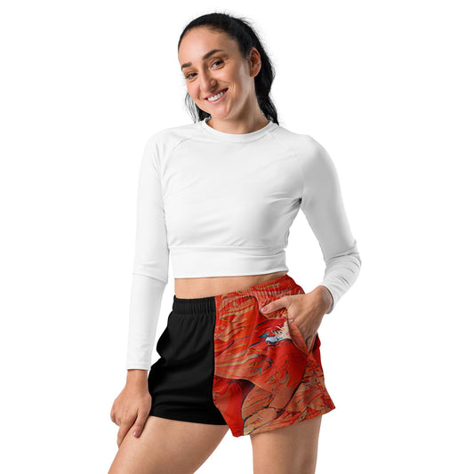 Half Black Half Hónghǎi - Womens Athletic Shorts - iSAW Company