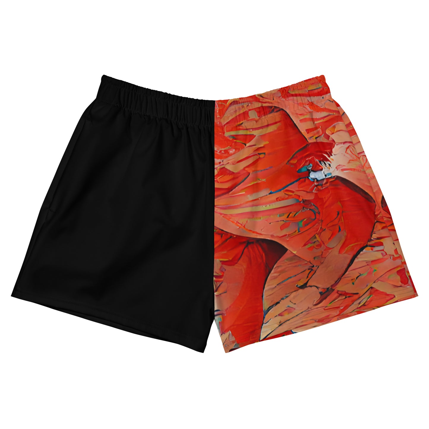 Half Black Half Hónghǎi - Womens Athletic Shorts - iSAW Company