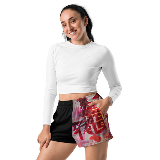 Half Black Half Báijiǔ - Womens Athletic Shorts - iSAW Company