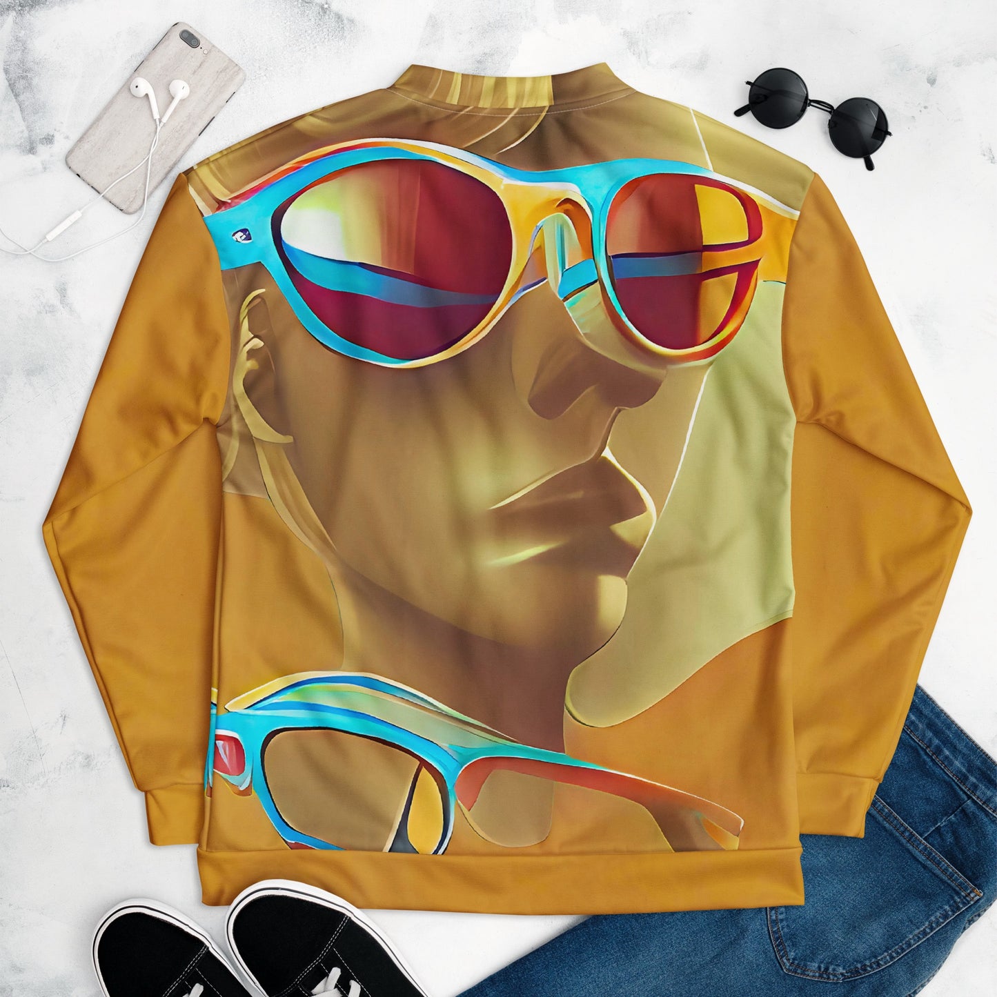 Retro Cool Orange - Womens Bomber Jacket - iSAW Company