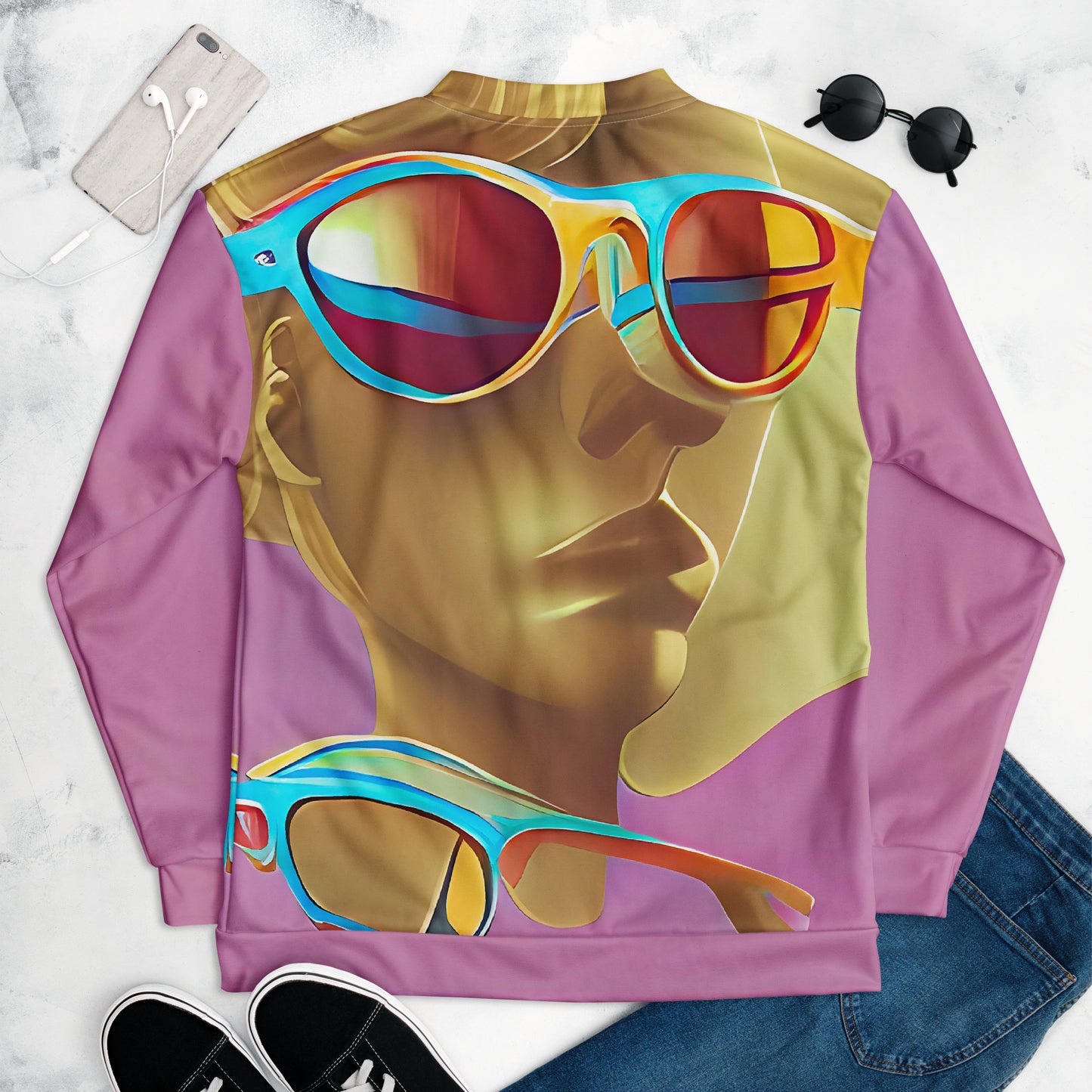 Retro Cool Pink - Womens Bomber Jacket - iSAW Company