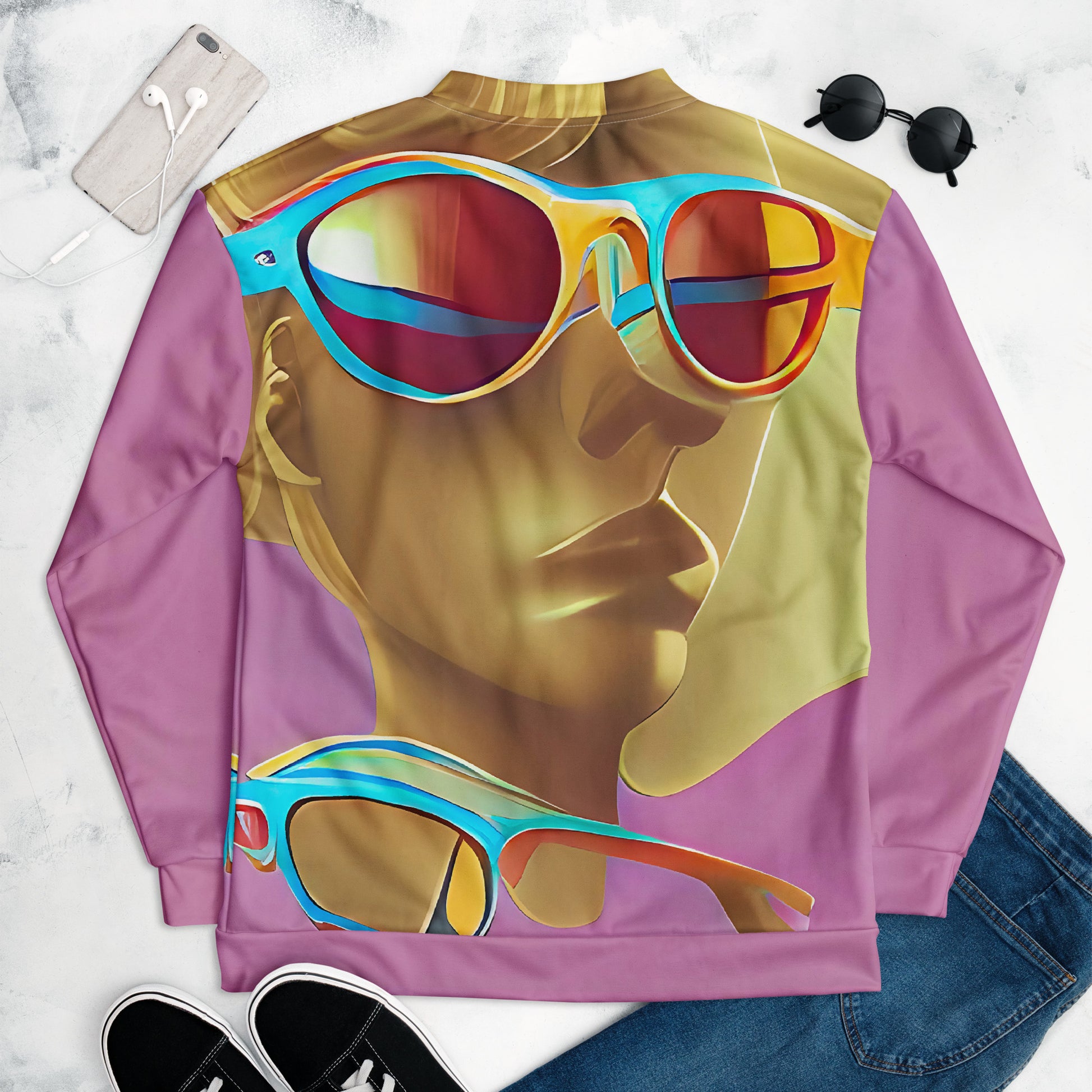 Retro Cool Pink - Womens Bomber Jacket - iSAW Company