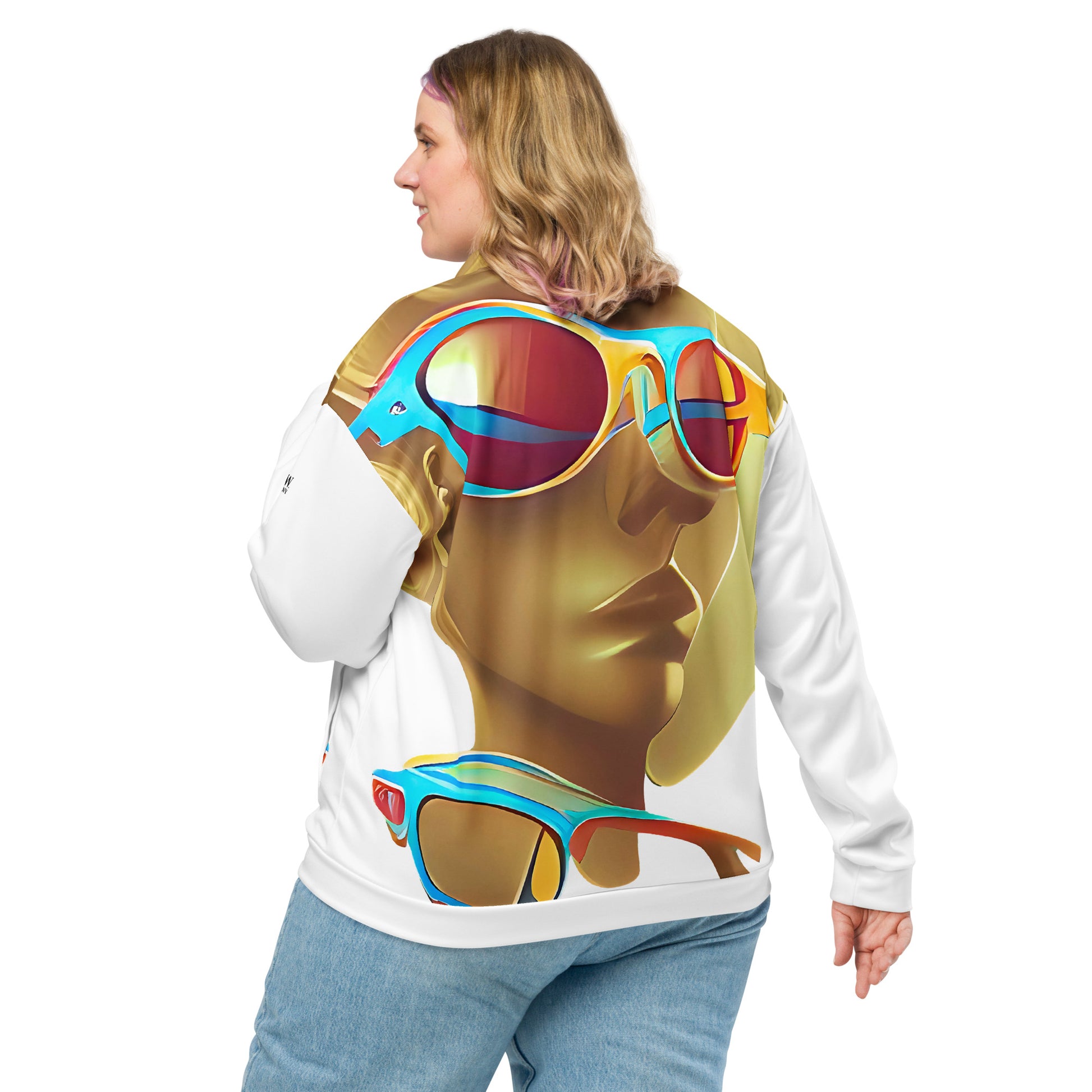 Retro Cool White - Womens Bomber Jacket - iSAW Company
