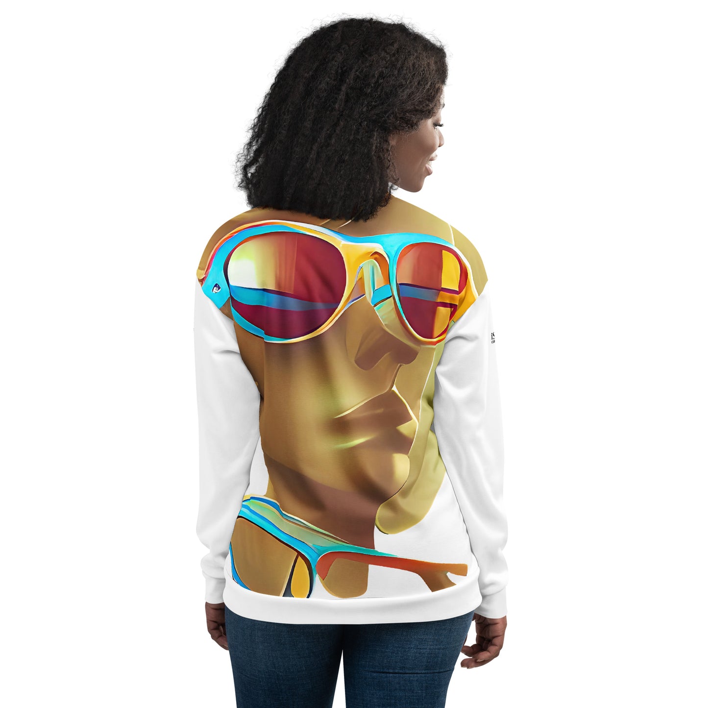 Retro Cool White - Womens Bomber Jacket - iSAW Company