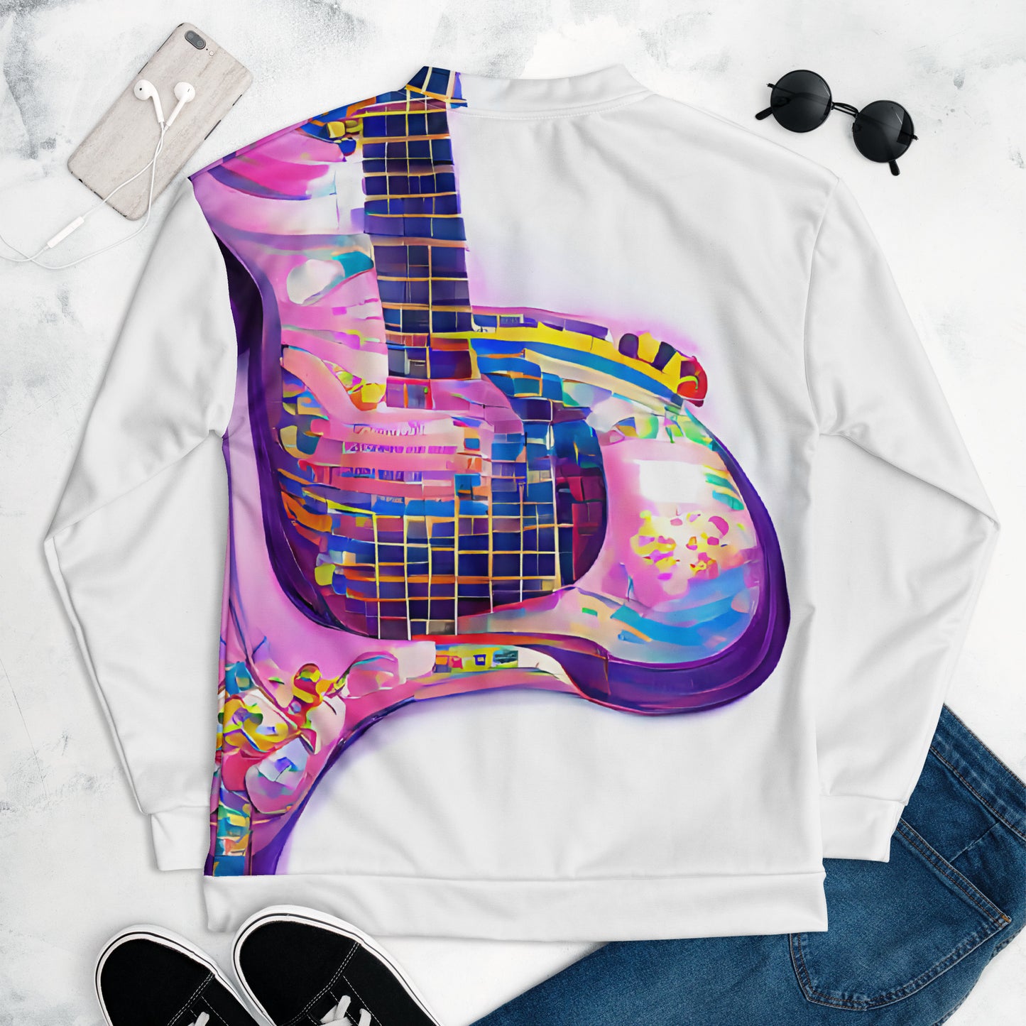 Hippie Guitar - Womens Bomber Jacket - iSAW Company