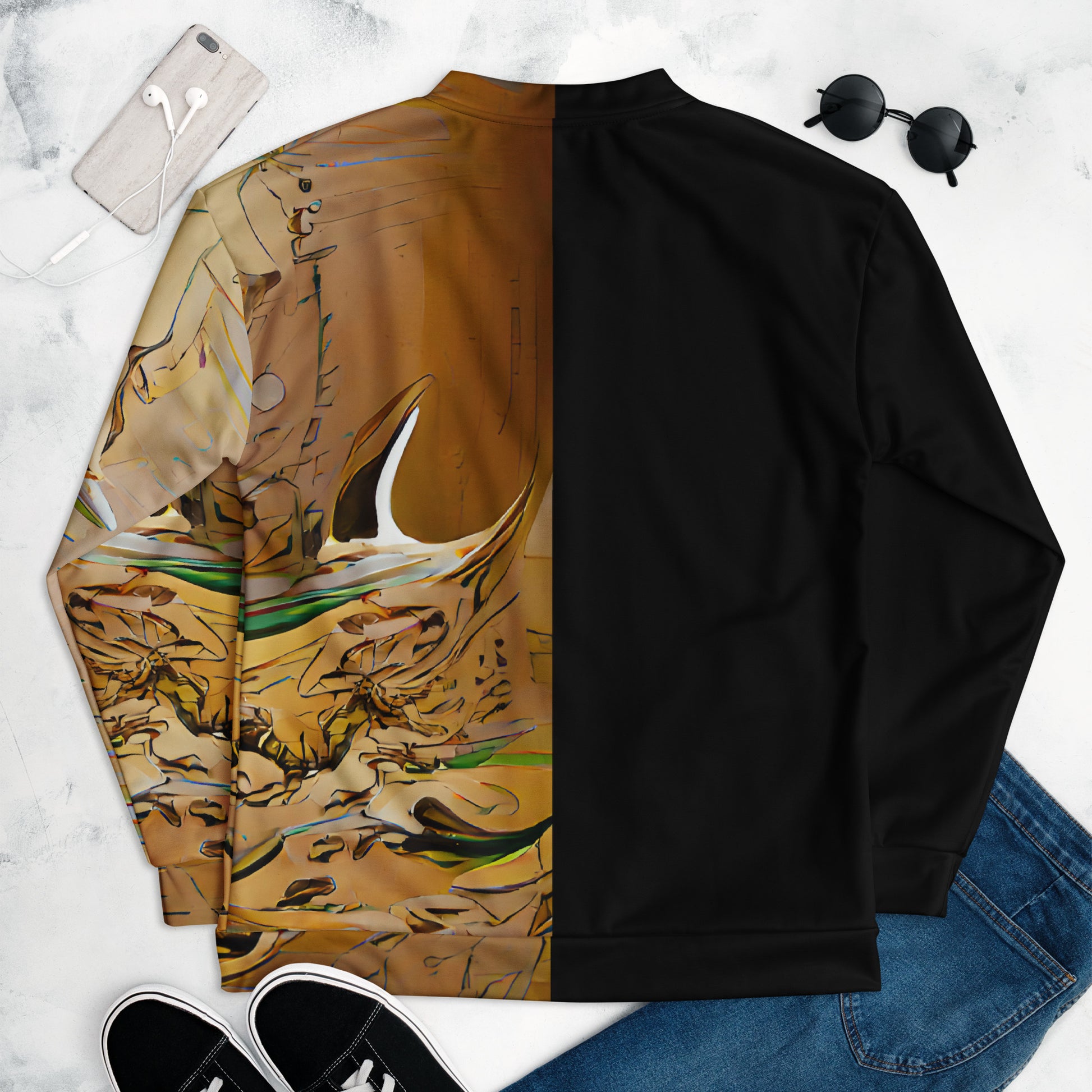 Half Black Half Gāolàng - Unisex Bomber Jacket - iSAW Company