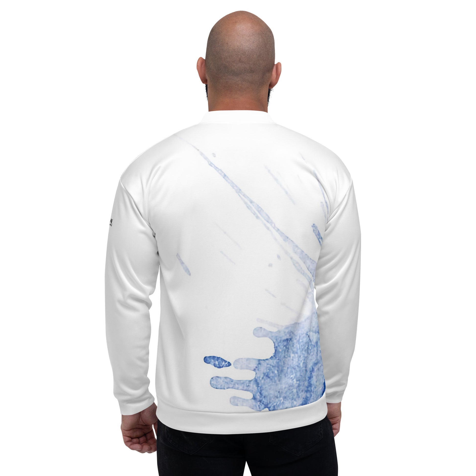 Watercolour Blue Splash - Unisex Bomber Jacket - iSAW Company
