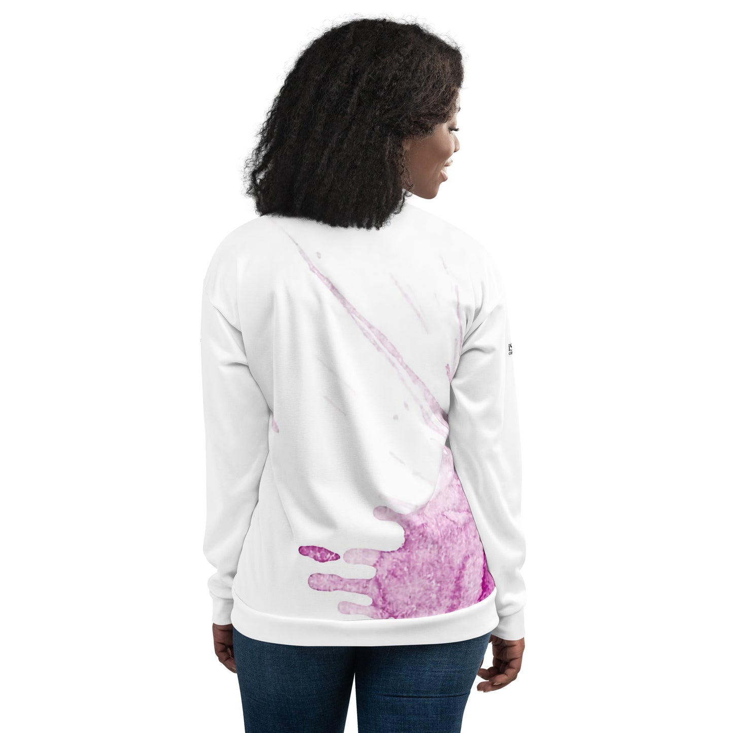 Watercolour Pink Splash - Unisex Bomber Jacket - iSAW Company