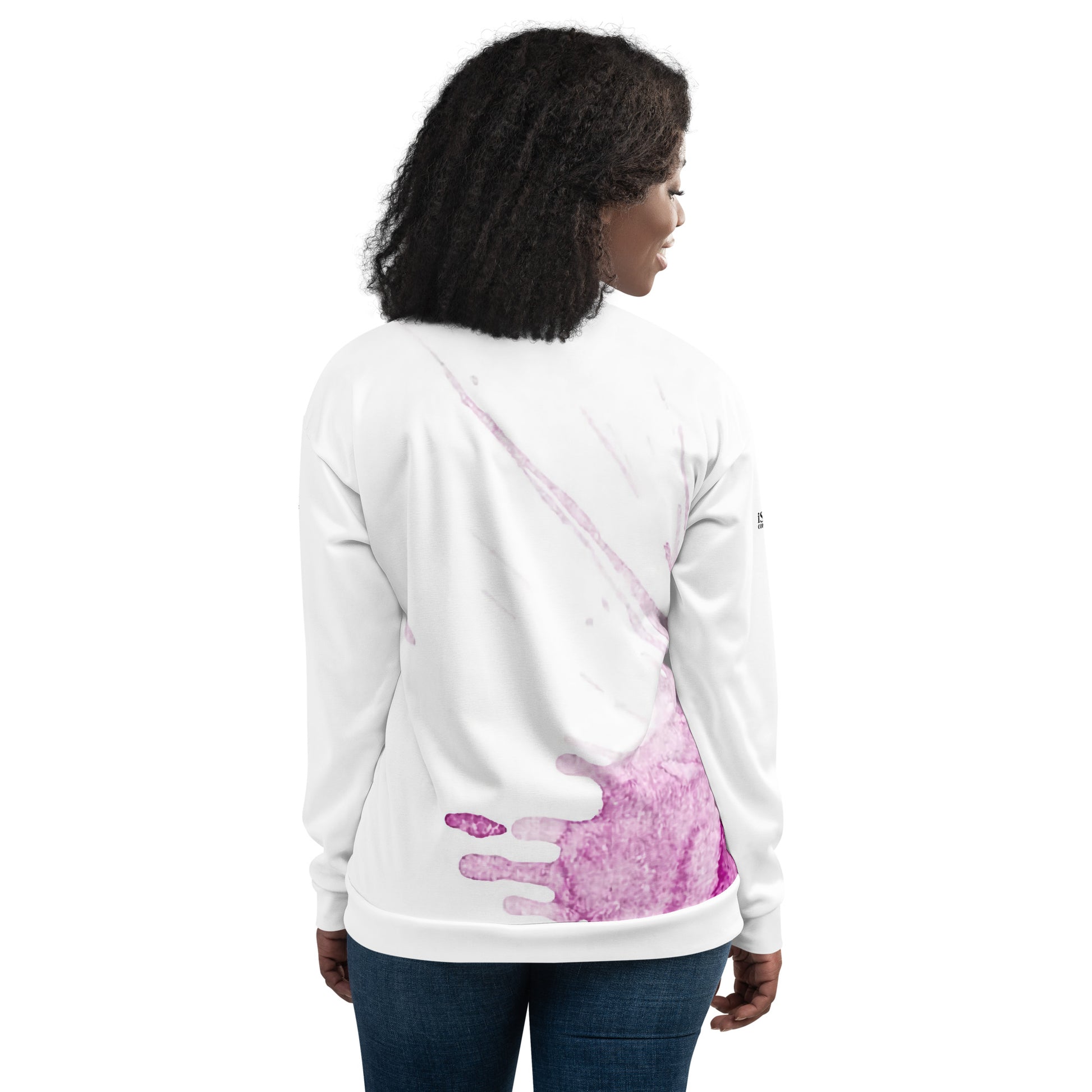 Watercolour Pink Splash - Unisex Bomber Jacket - iSAW Company