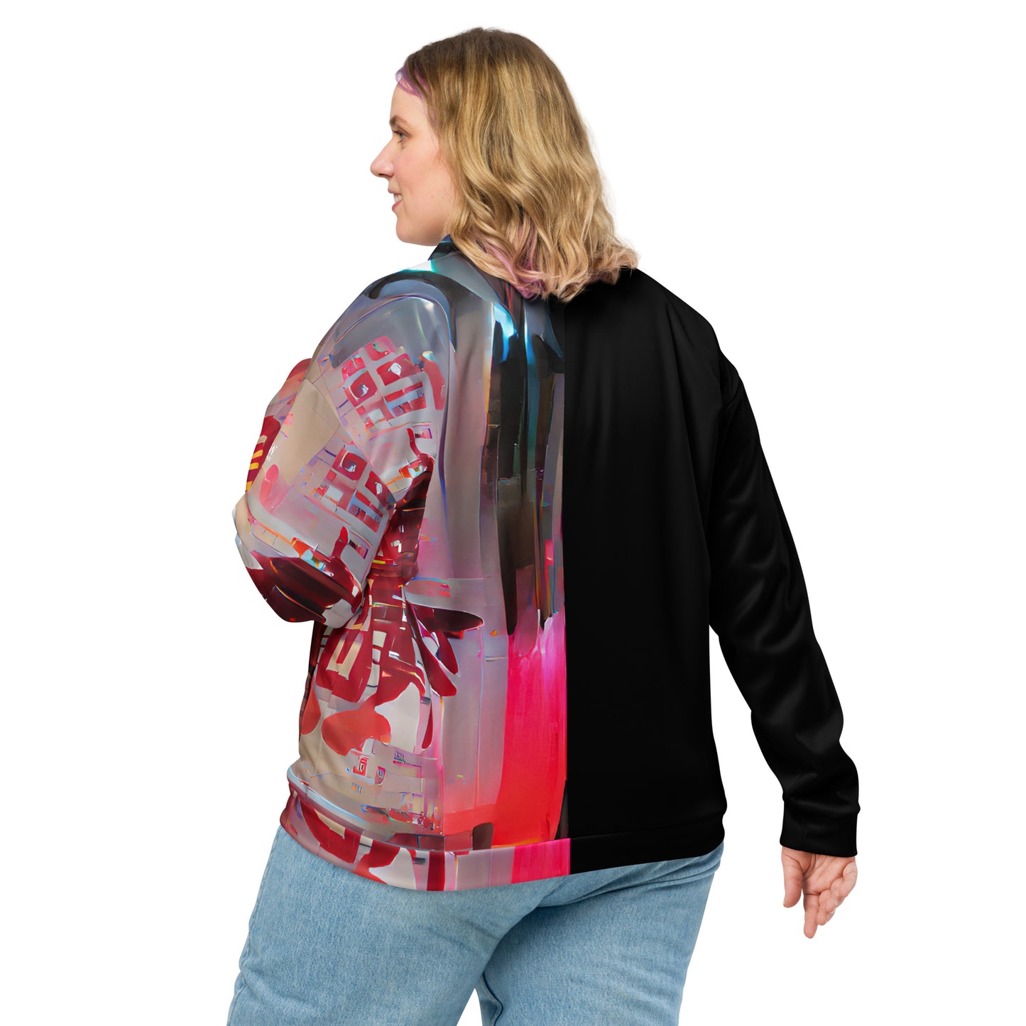 Half Black Half Báijiǔ - Unisex Bomber Jacket - iSAW Company