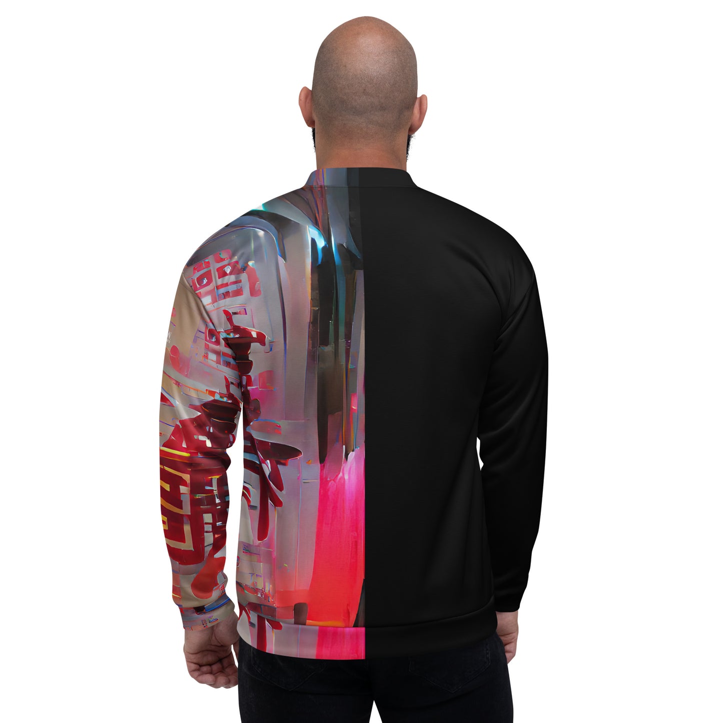 Half Black Half Báijiǔ - Unisex Bomber Jacket - iSAW Company