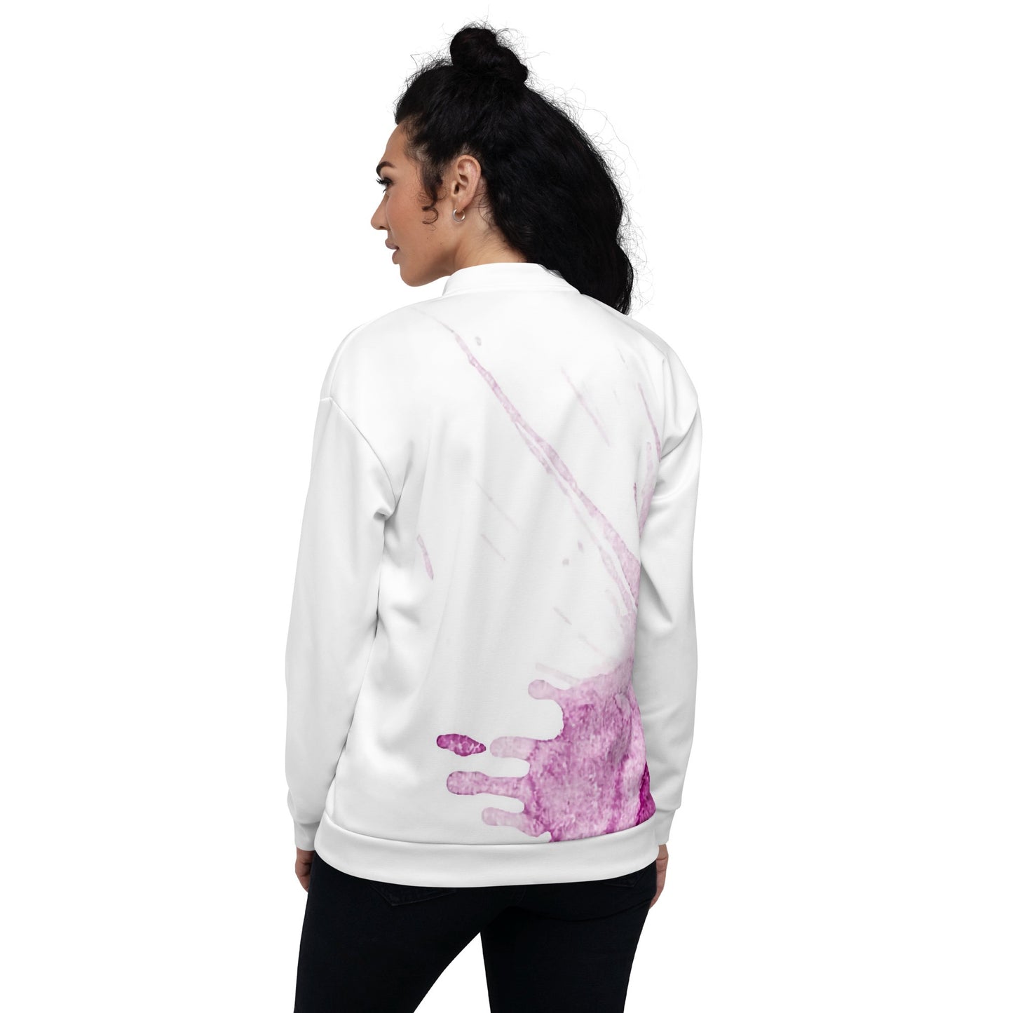 Watercolour Pink Splash - Unisex Bomber Jacket - iSAW Company