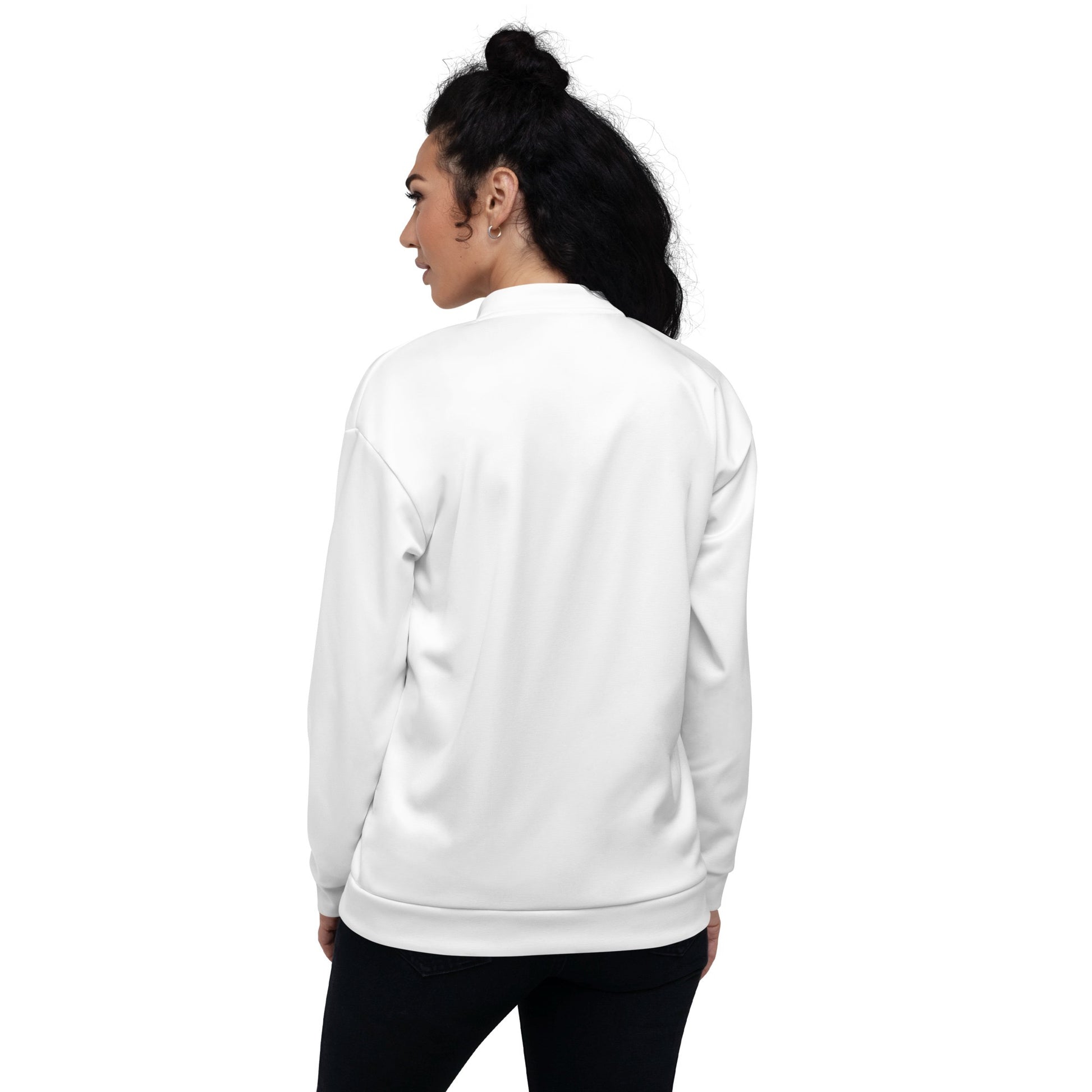 iSAW Unisex White Bomber Jacket - iSAW Company