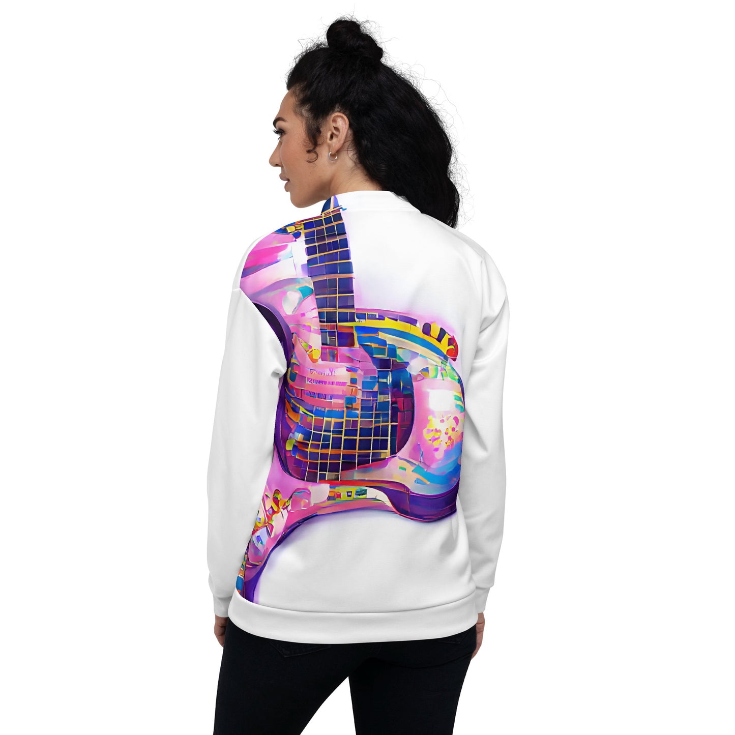 Hippie Guitar - Womens Bomber Jacket - iSAW Company