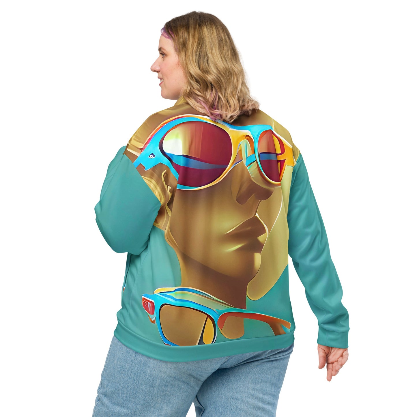 Retro Cool Blue - Womens Bomber Jacket - iSAW Company