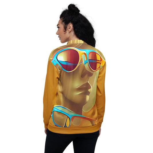 Retro Cool Orange - Womens Bomber Jacket - iSAW Company