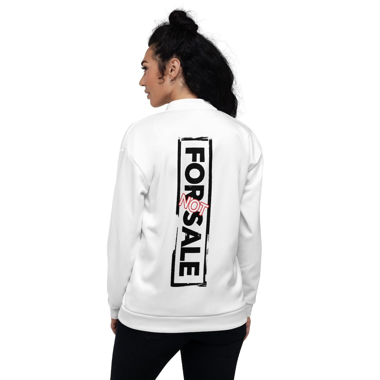 Not For Sale Black Stamp - Unisex Bomber Jacket - iSAW Company