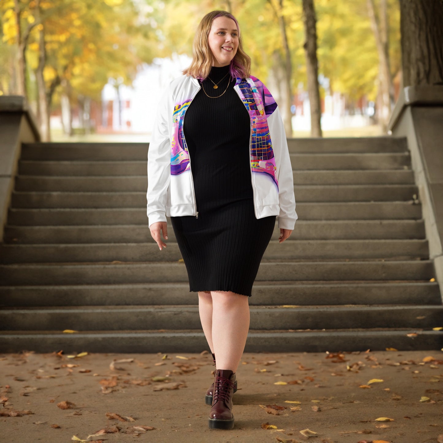 Hippie Guitar - Womens Bomber Jacket - iSAW Company