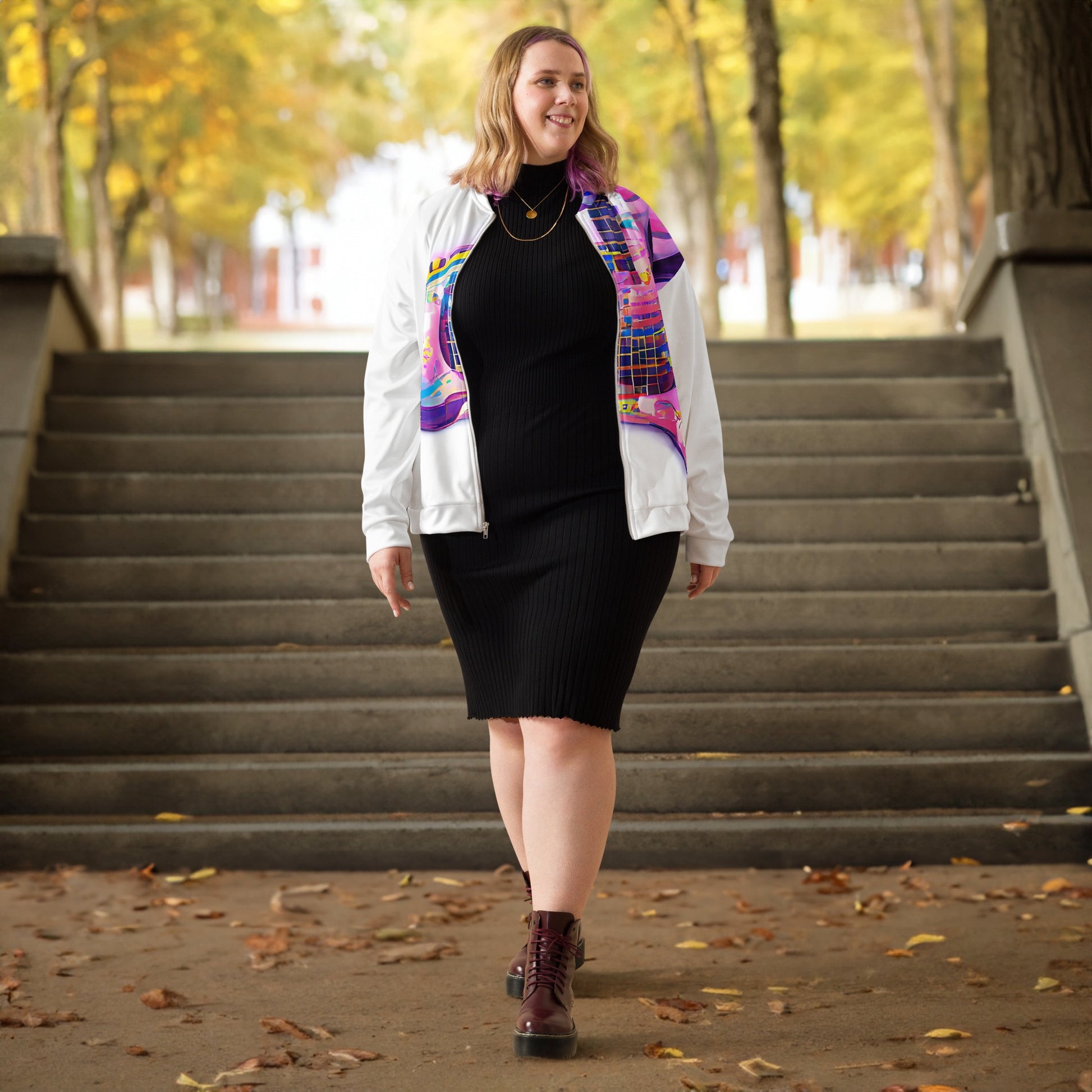 Hippie Guitar - Womens Bomber Jacket - iSAW Company