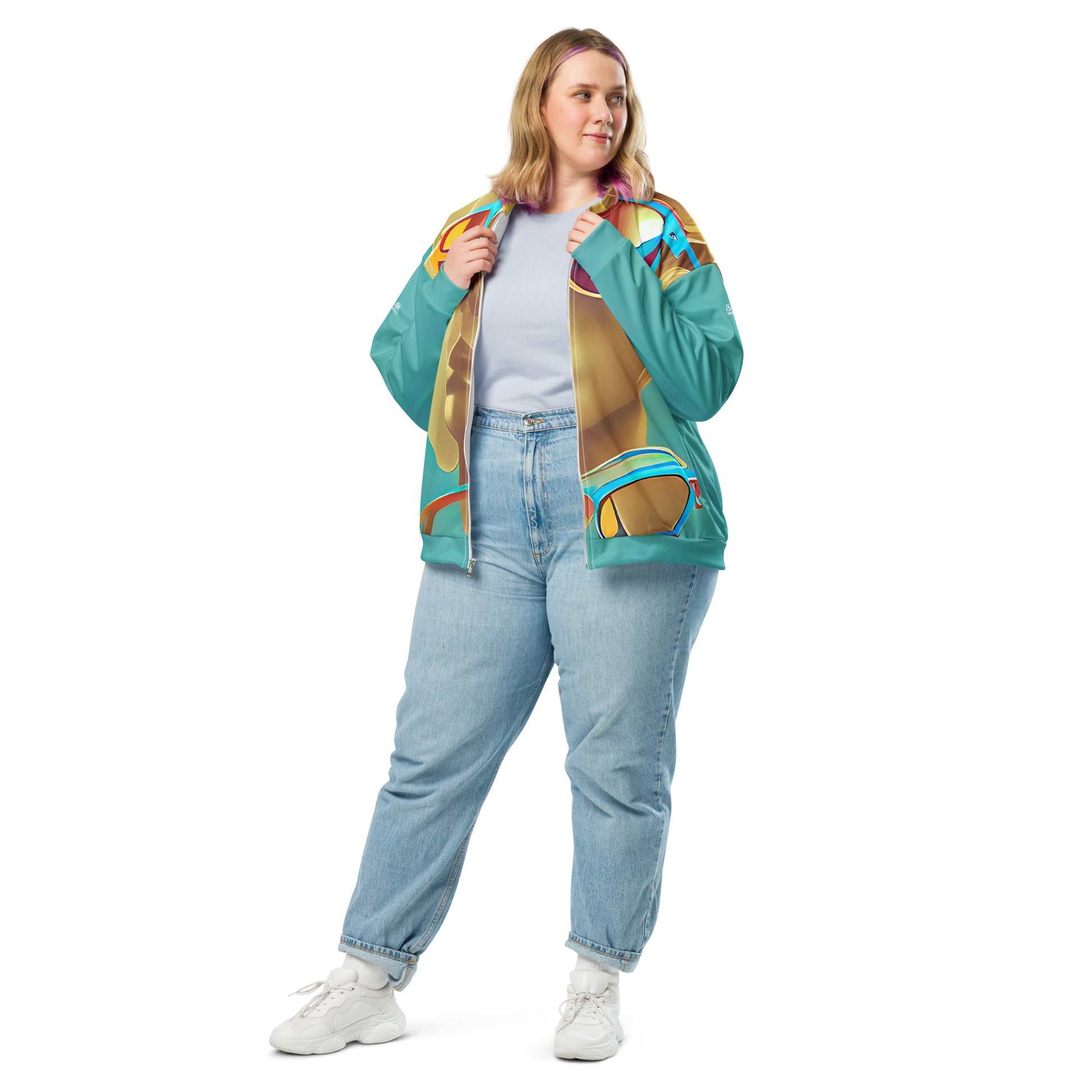 Retro Cool Blue - Womens Bomber Jacket - iSAW Company