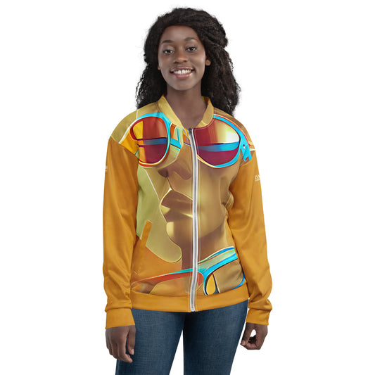 Retro Cool Orange - Womens Bomber Jacket - iSAW Company