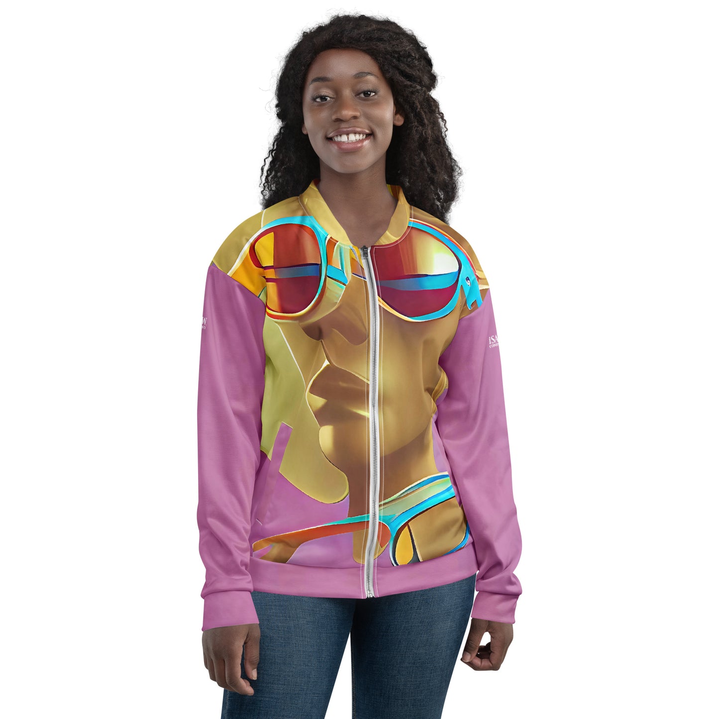 Retro Cool Pink - Womens Bomber Jacket - iSAW Company