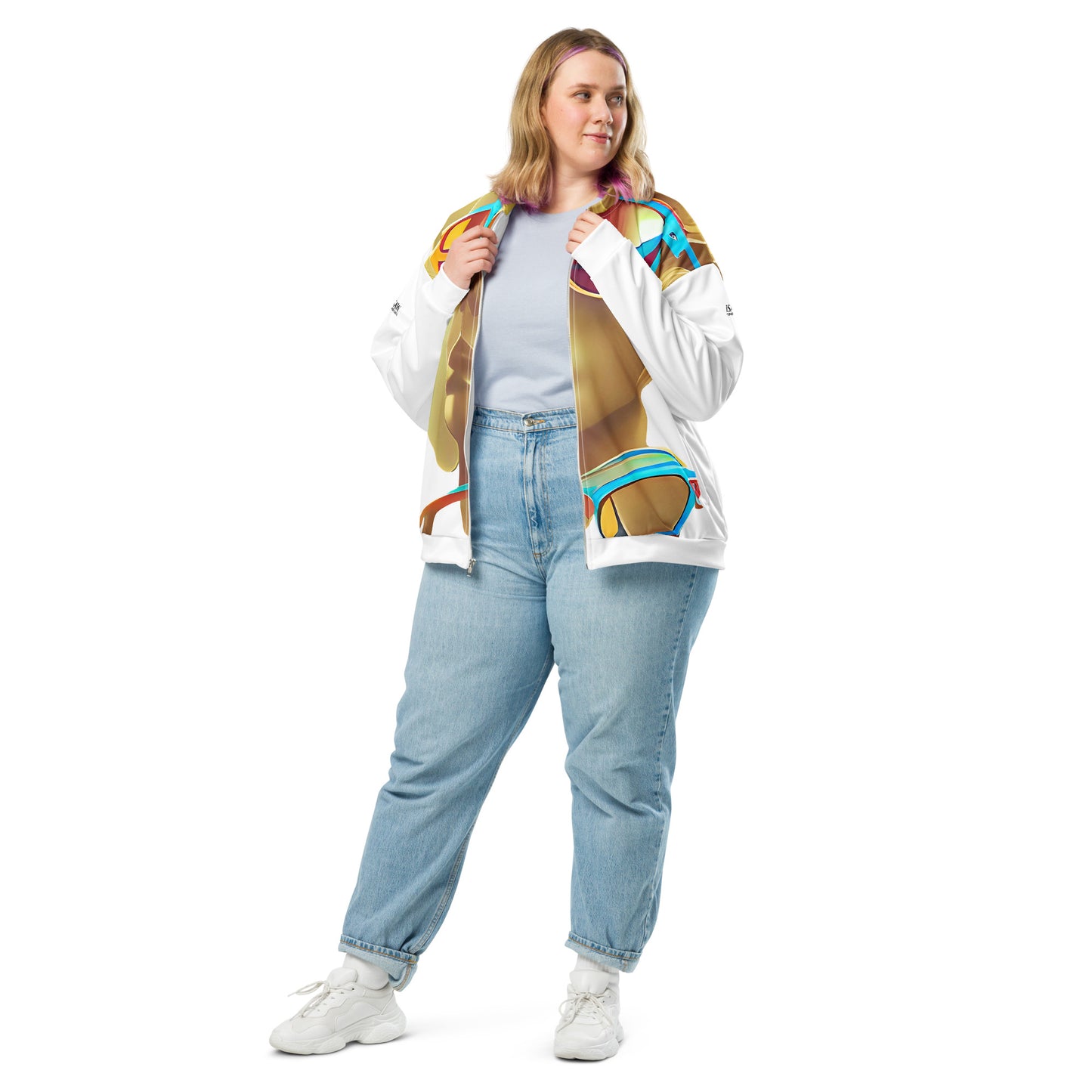 Retro Cool White - Womens Bomber Jacket - iSAW Company