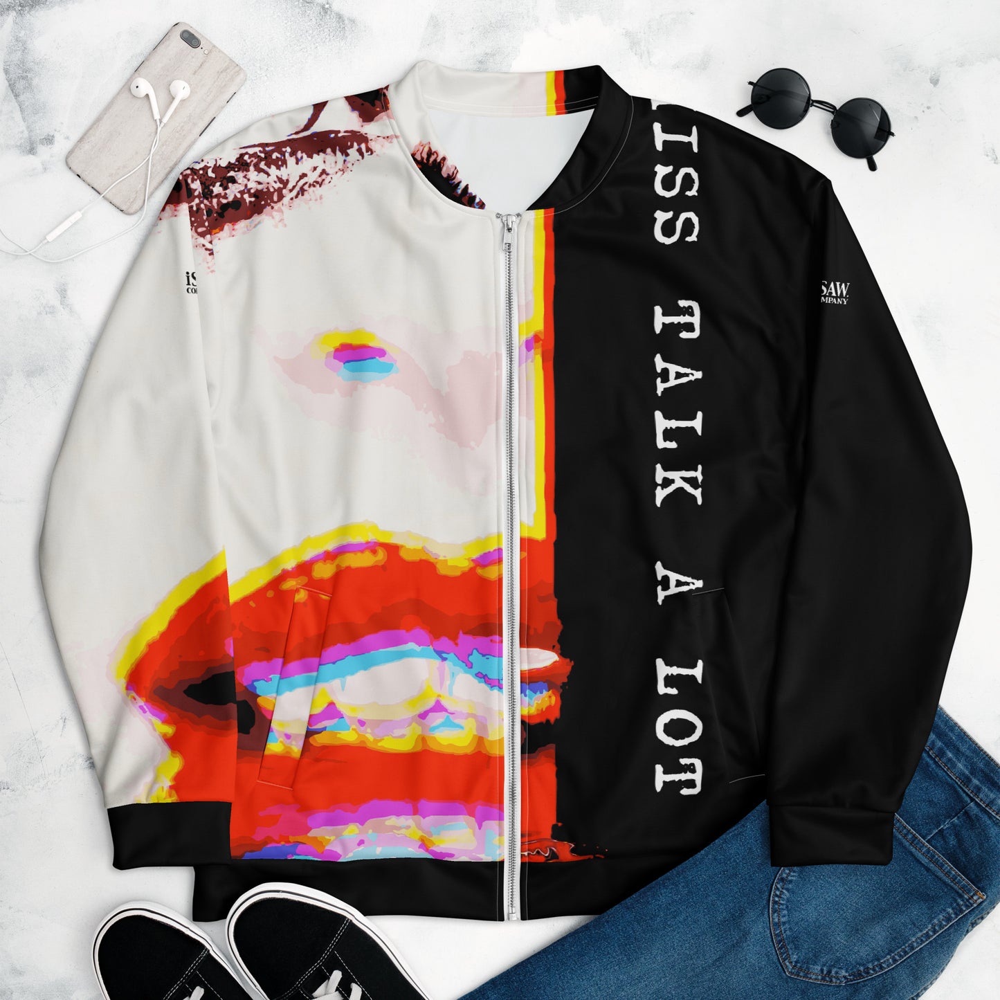 Miss Talk A Lot - Womens Bomber Jacket - iSAW Company