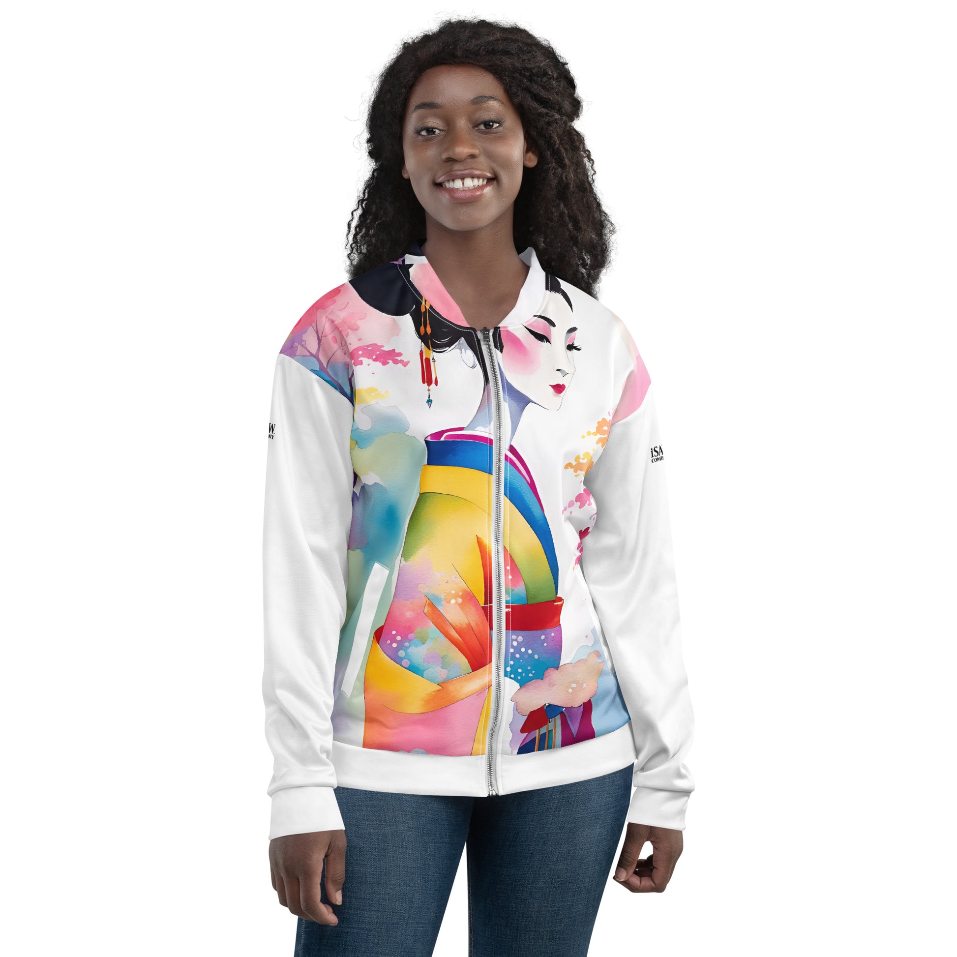 Geisha Girl - Womens Bomber Jacket - iSAW Company