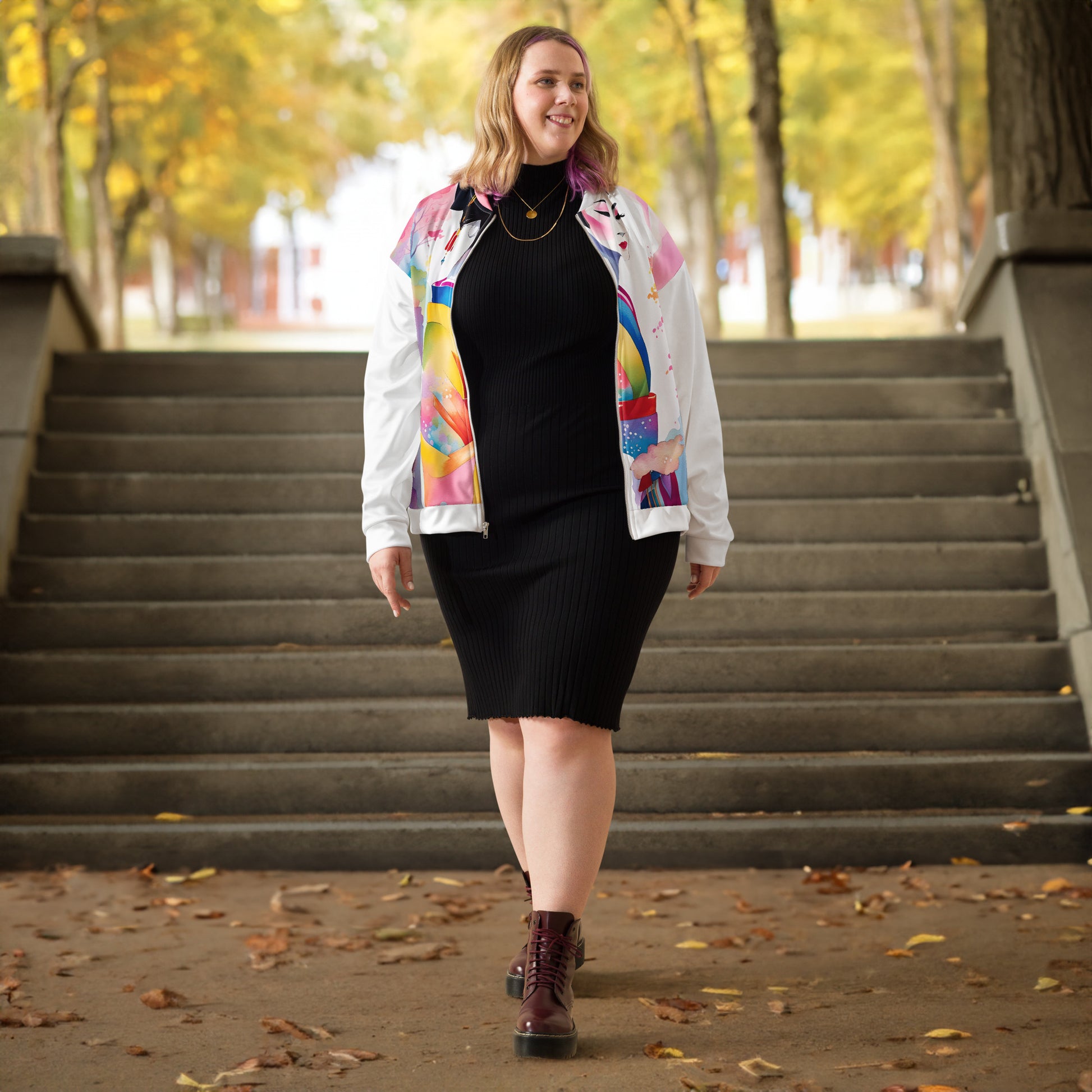 Geisha Girl - Womens Bomber Jacket - iSAW Company