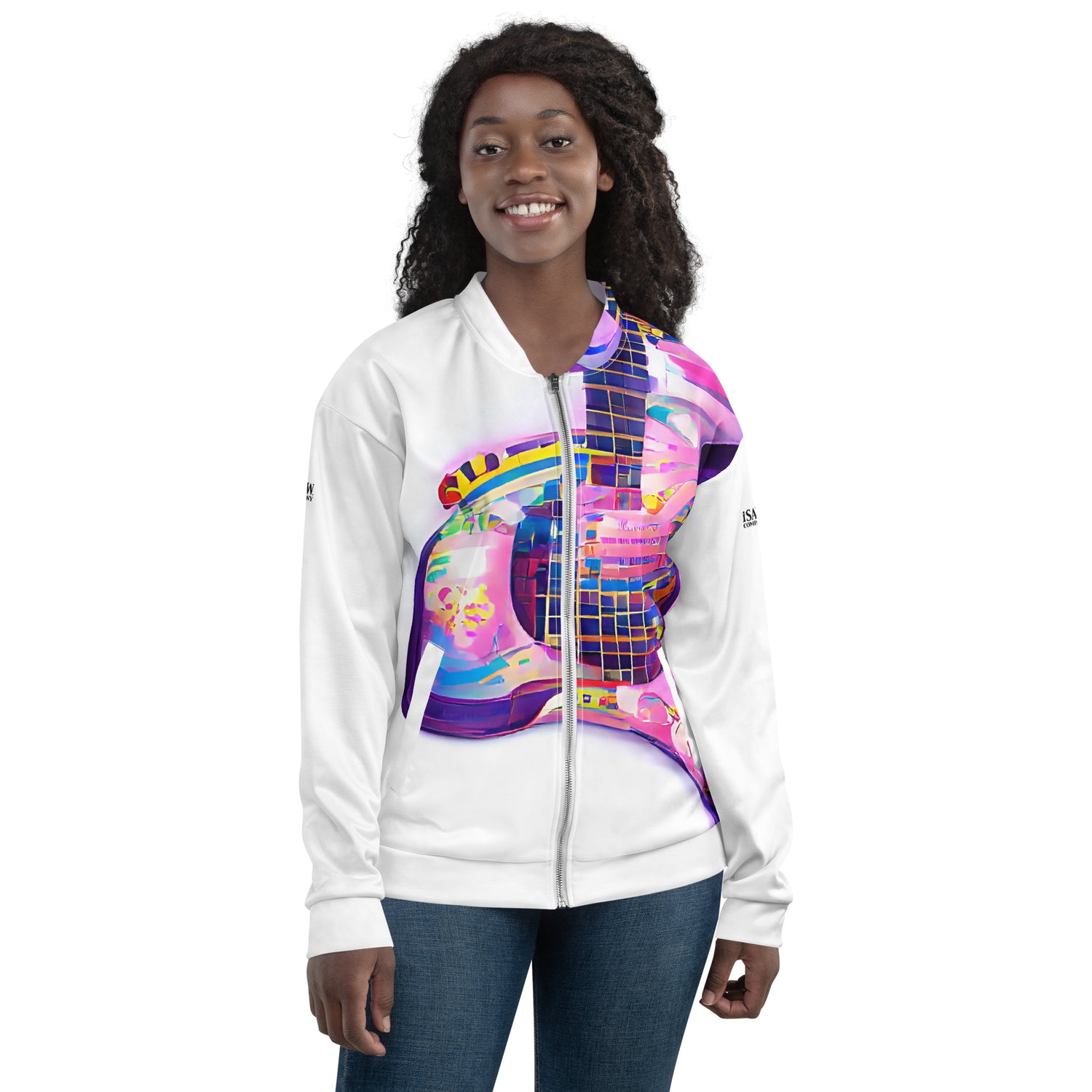 Hippie Guitar - Womens Bomber Jacket - iSAW Company