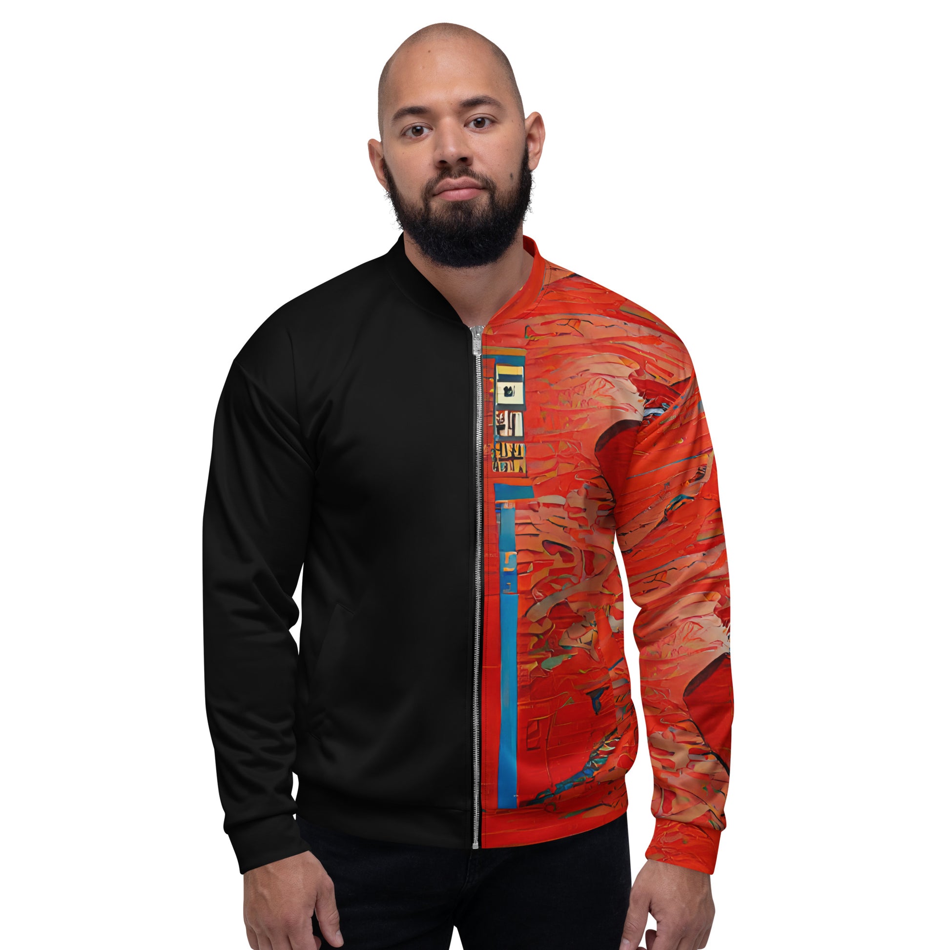 Half Black Half Hónghǎi - Unisex Bomber Jacket - iSAW Company