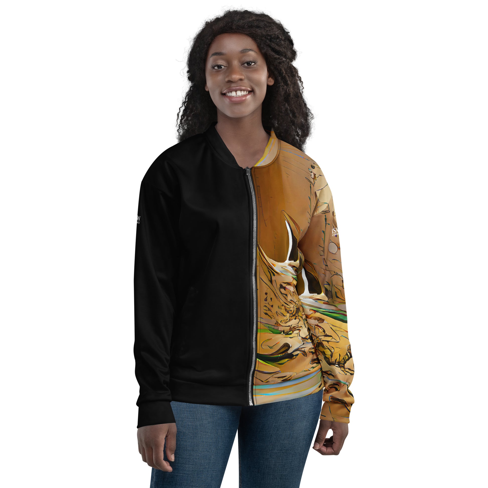 Half Black Half Gāolàng - Unisex Bomber Jacket - iSAW Company
