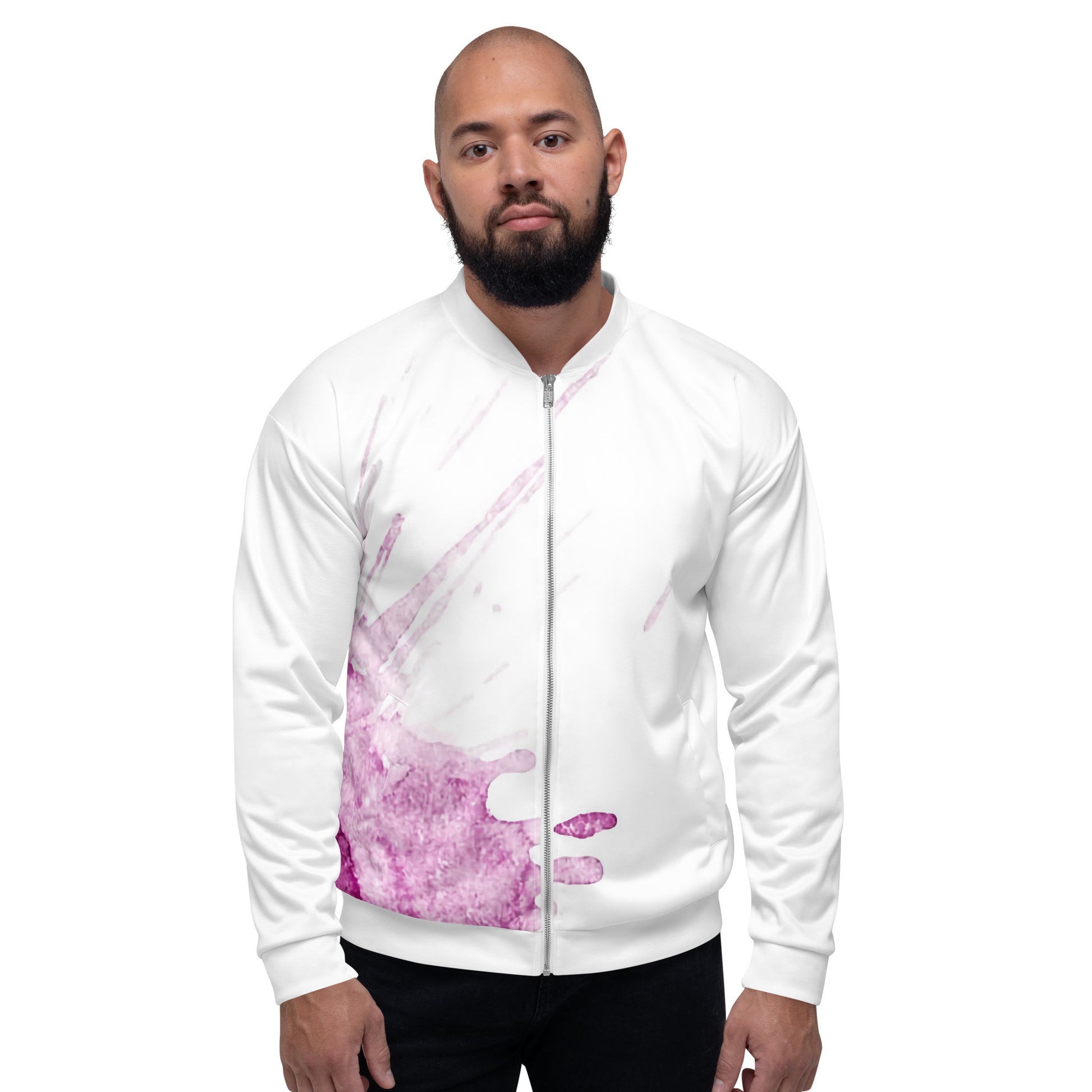 Watercolour Pink Splash - Unisex Bomber Jacket - iSAW Company
