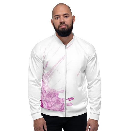 Watercolour Pink Splash - Unisex Bomber Jacket - iSAW Company