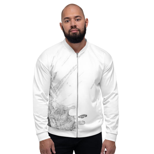Watercolour Grey Splash - Unisex Bomber Jacket - iSAW Company