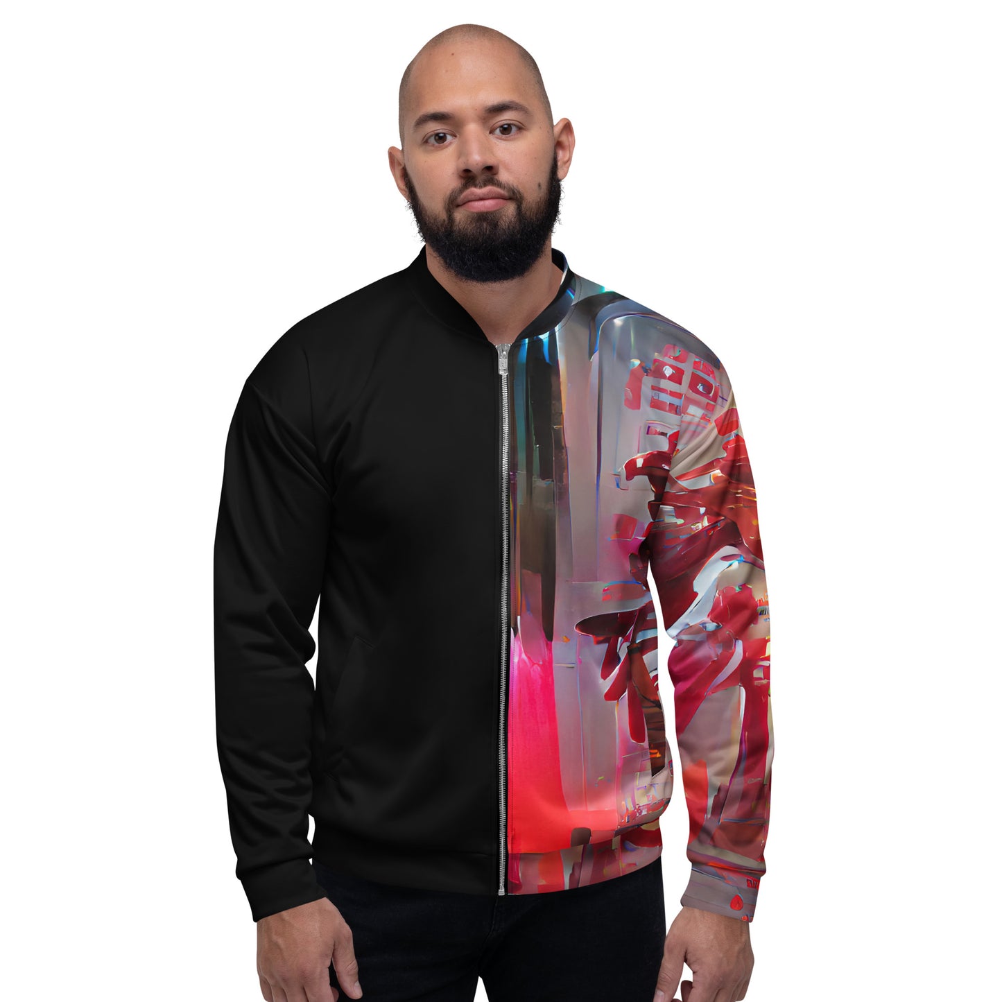 Half Black Half Báijiǔ - Unisex Bomber Jacket - iSAW Company