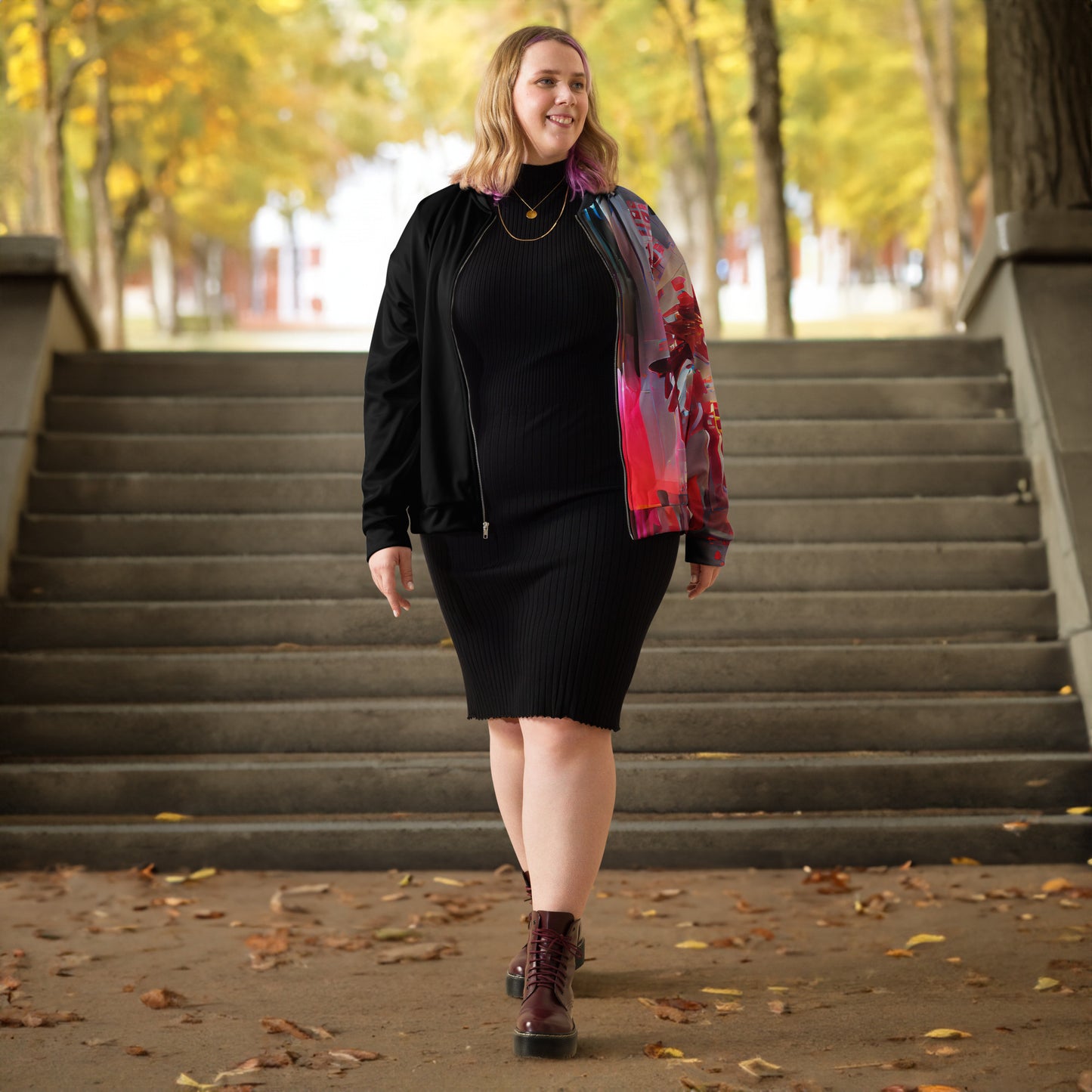 Half Black Half Báijiǔ - Unisex Bomber Jacket - iSAW Company