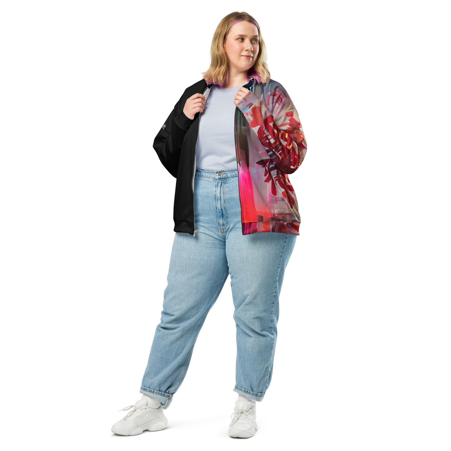 Half Black Half Báijiǔ - Unisex Bomber Jacket - iSAW Company