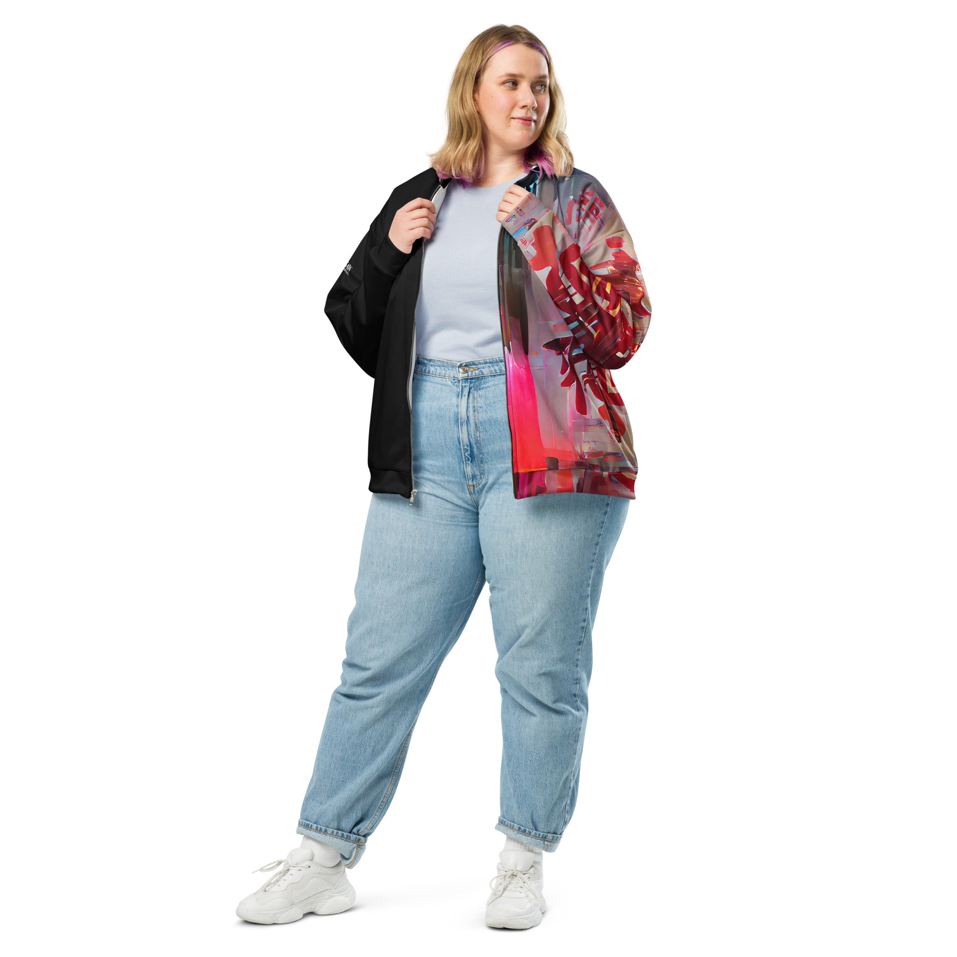 Half Black Half Báijiǔ - Unisex Bomber Jacket - iSAW Company